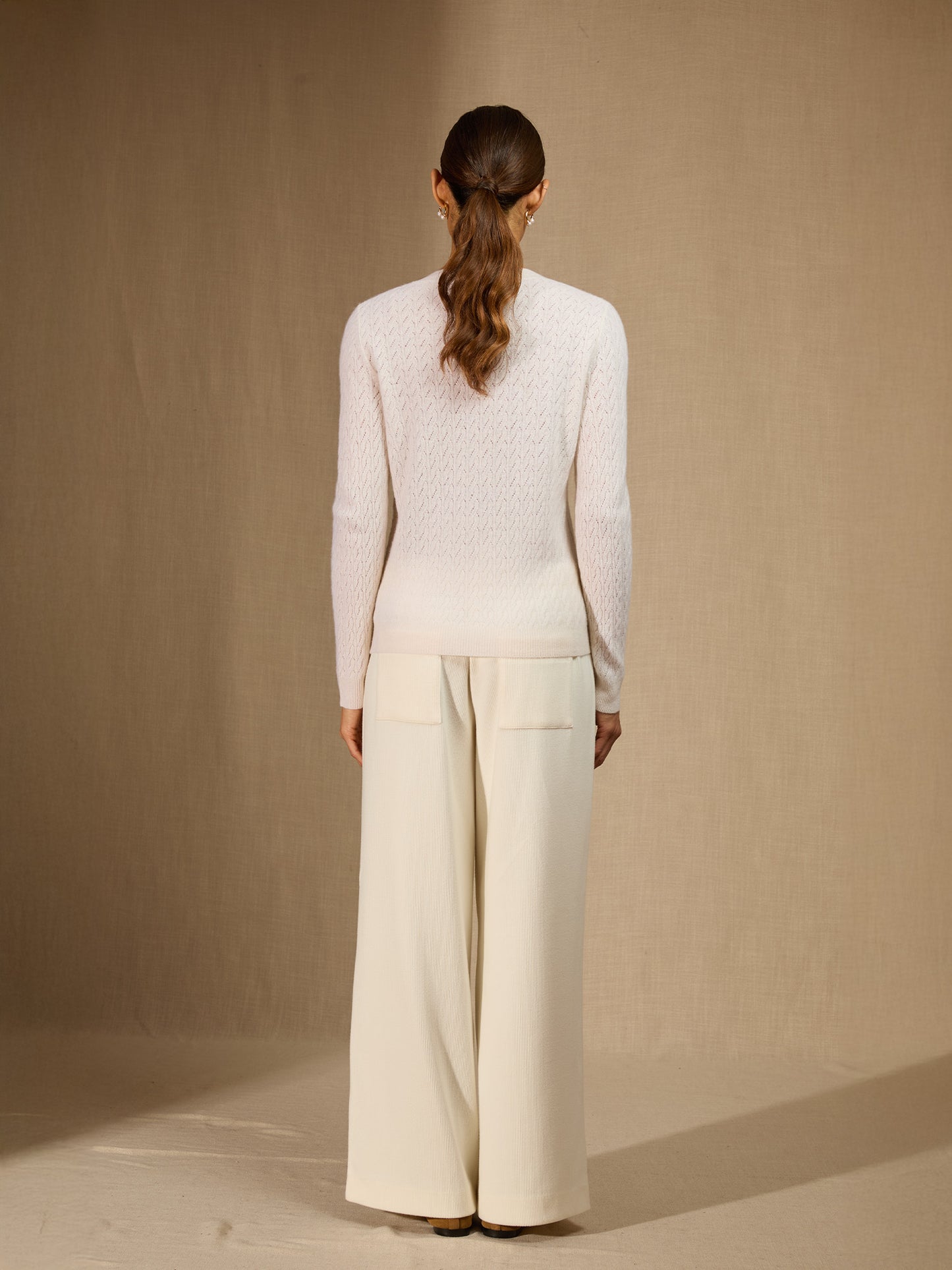 OPAME pull col rond neige 100% cachemire