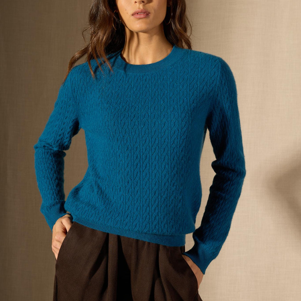 OPAME pull col rond paon 100% cachemire