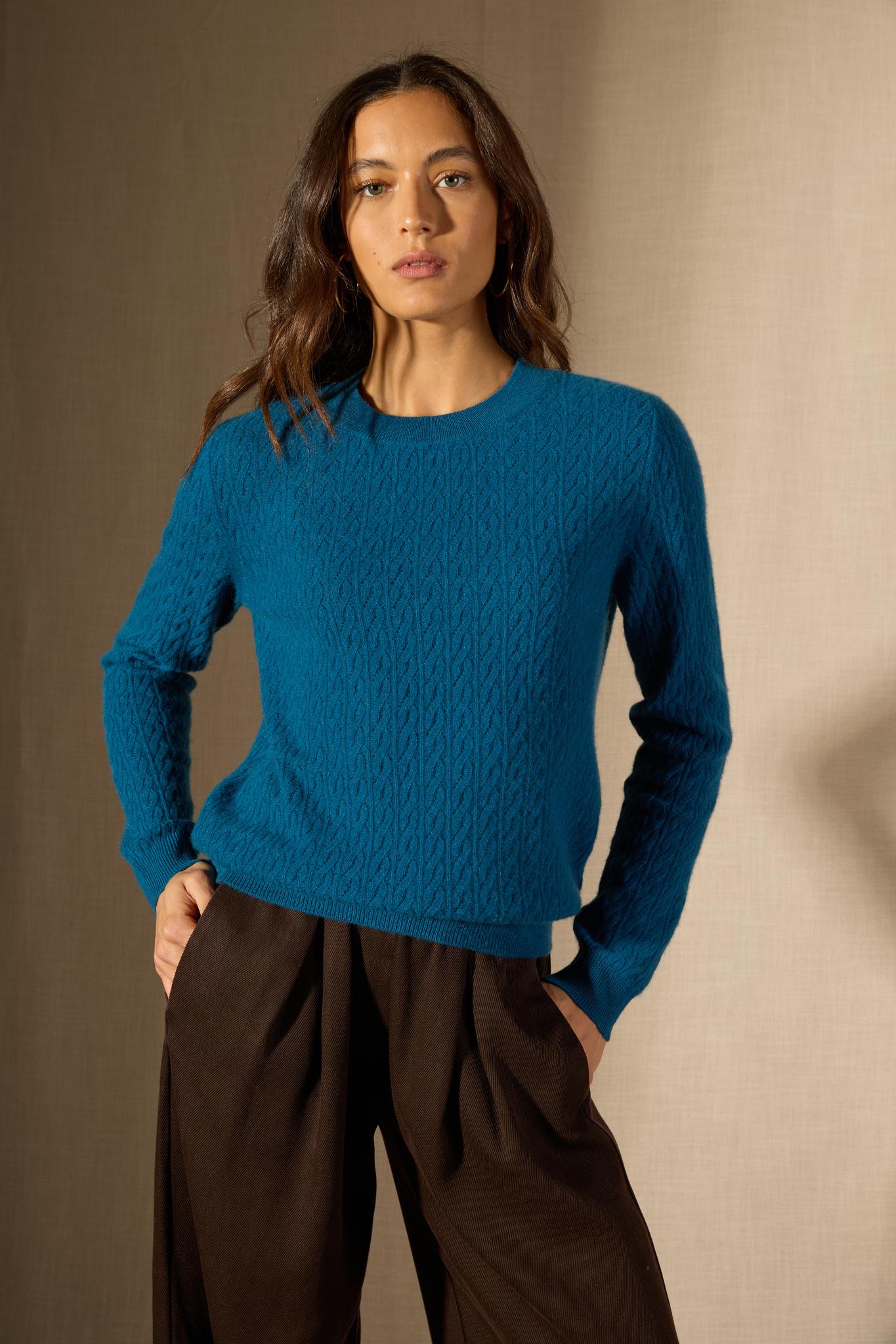 OPAME pull col rond paon 100% cachemire