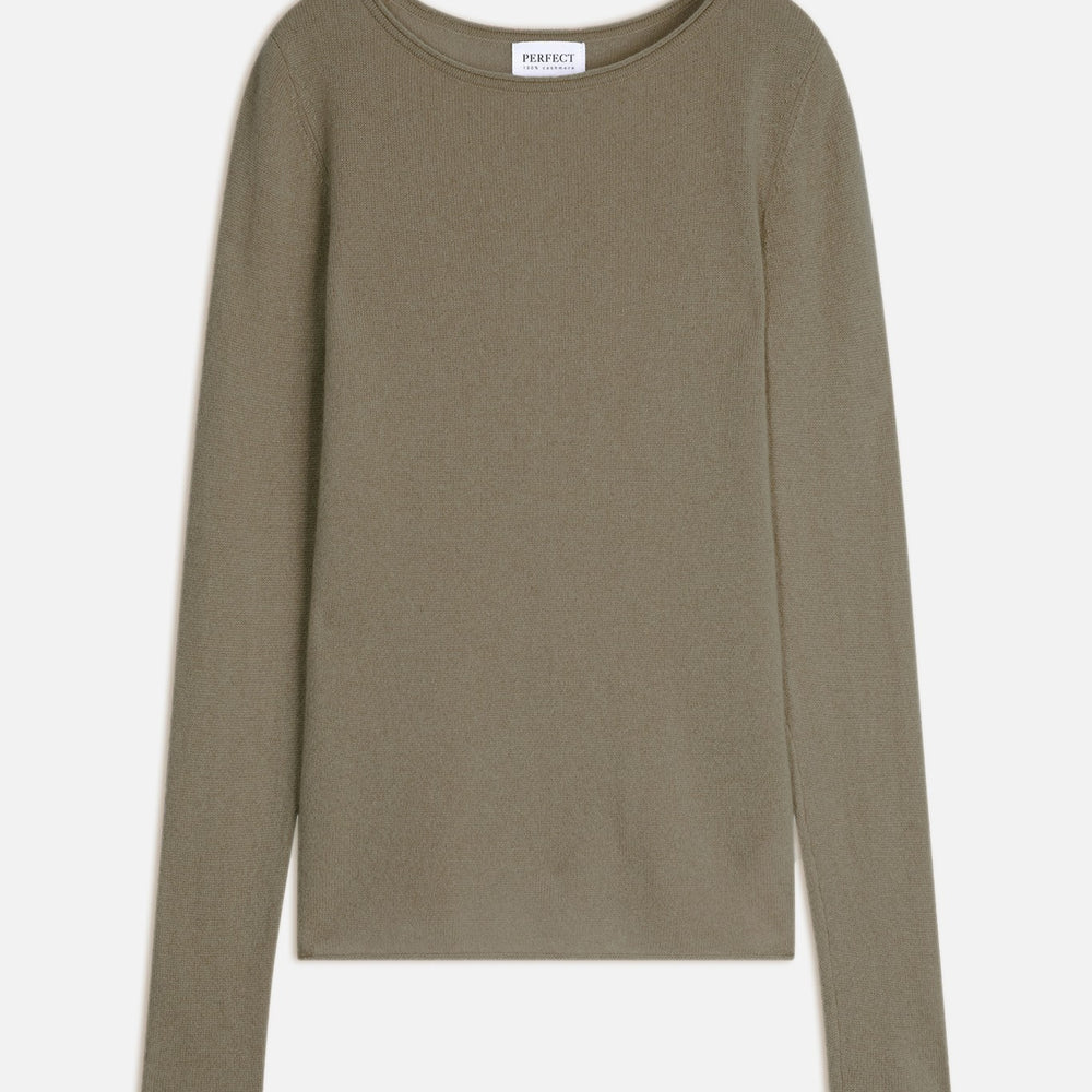 oprah pull col rond army 100% cachemire