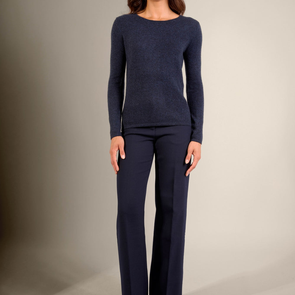 oprah pull col rond caviar 100% cachemire