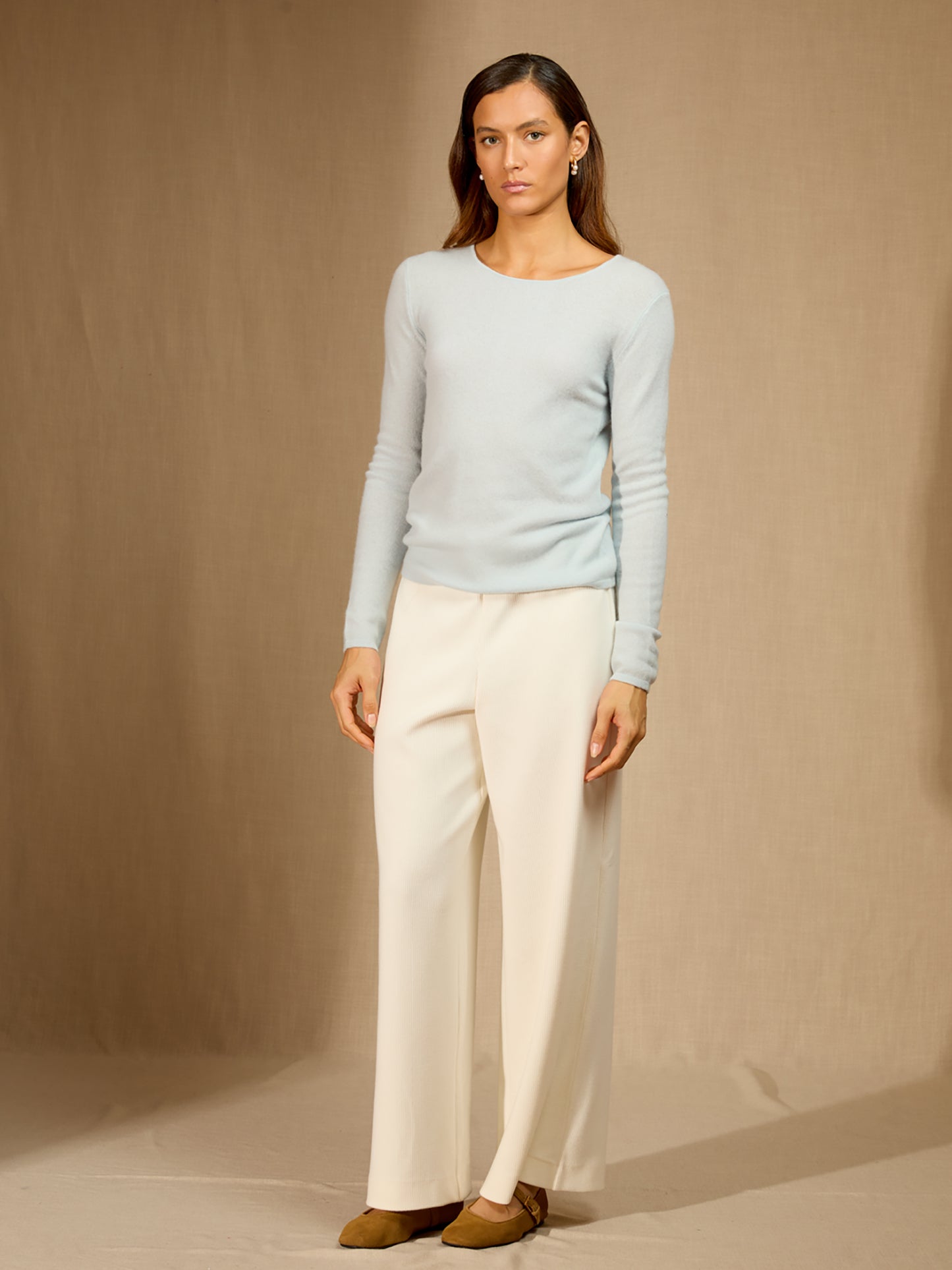 OPRAH pull col rond givre 100% cachemire