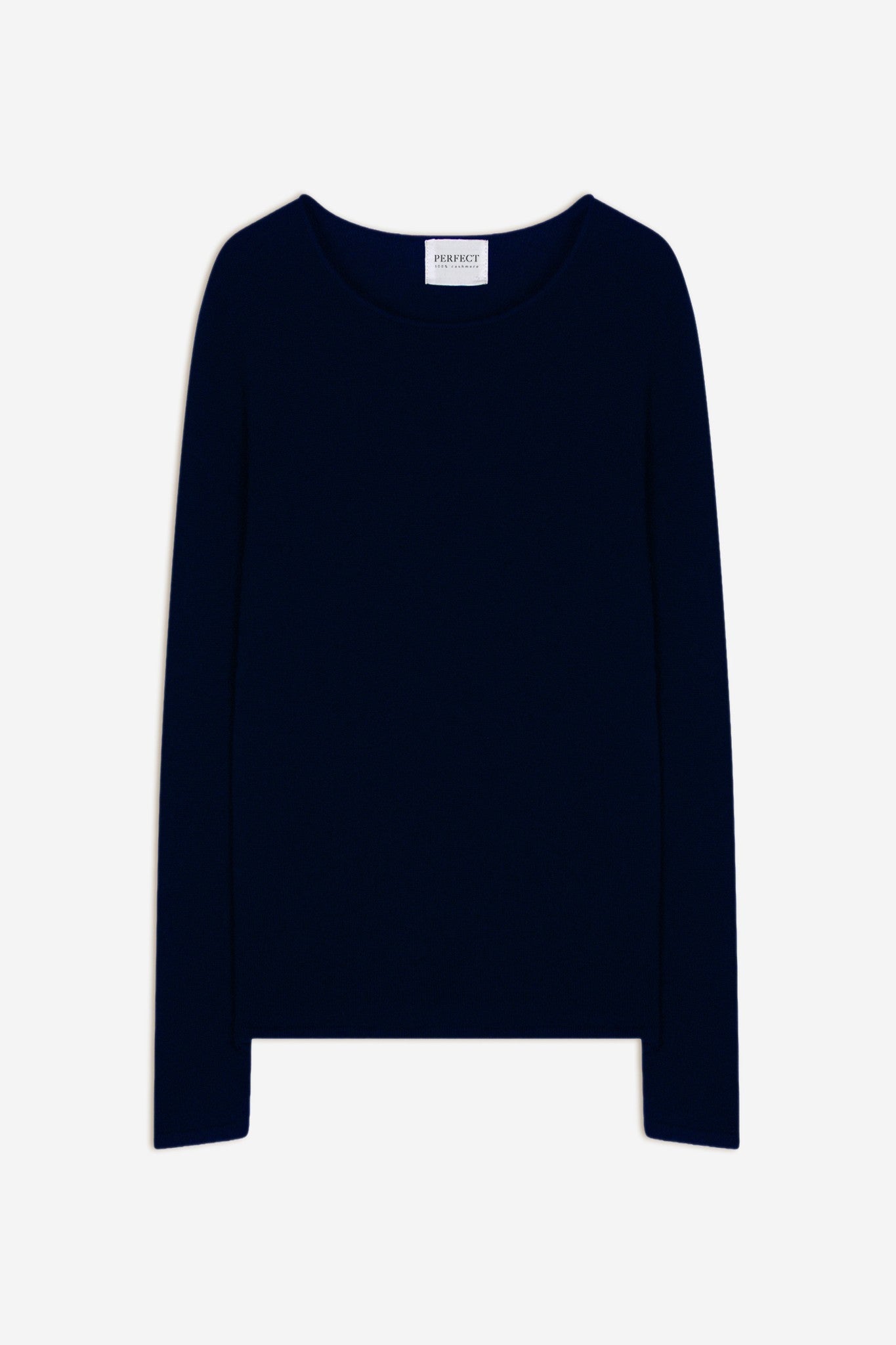 oprah pull col rond navy 100% cachemire