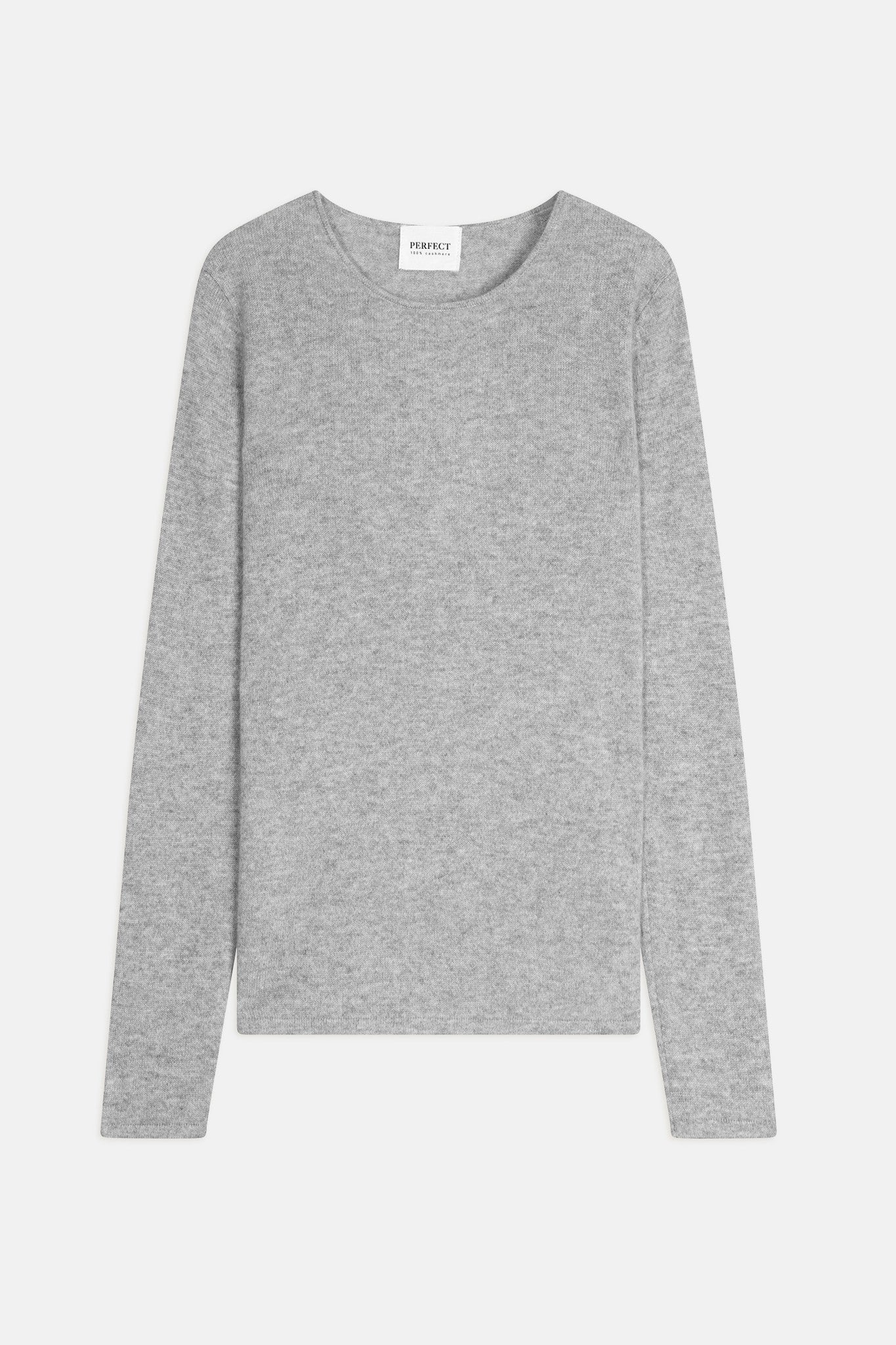 oprah pull col rond nuage chiné 100% cachemire