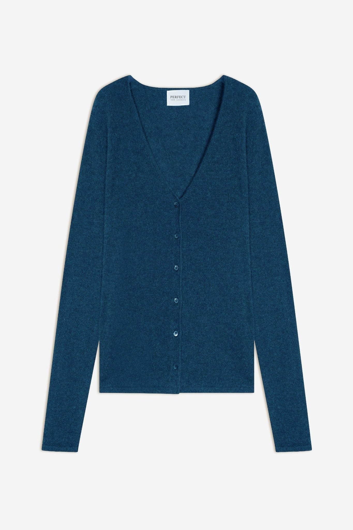 paige cardigan col v atlantique chiné 100% cachemire