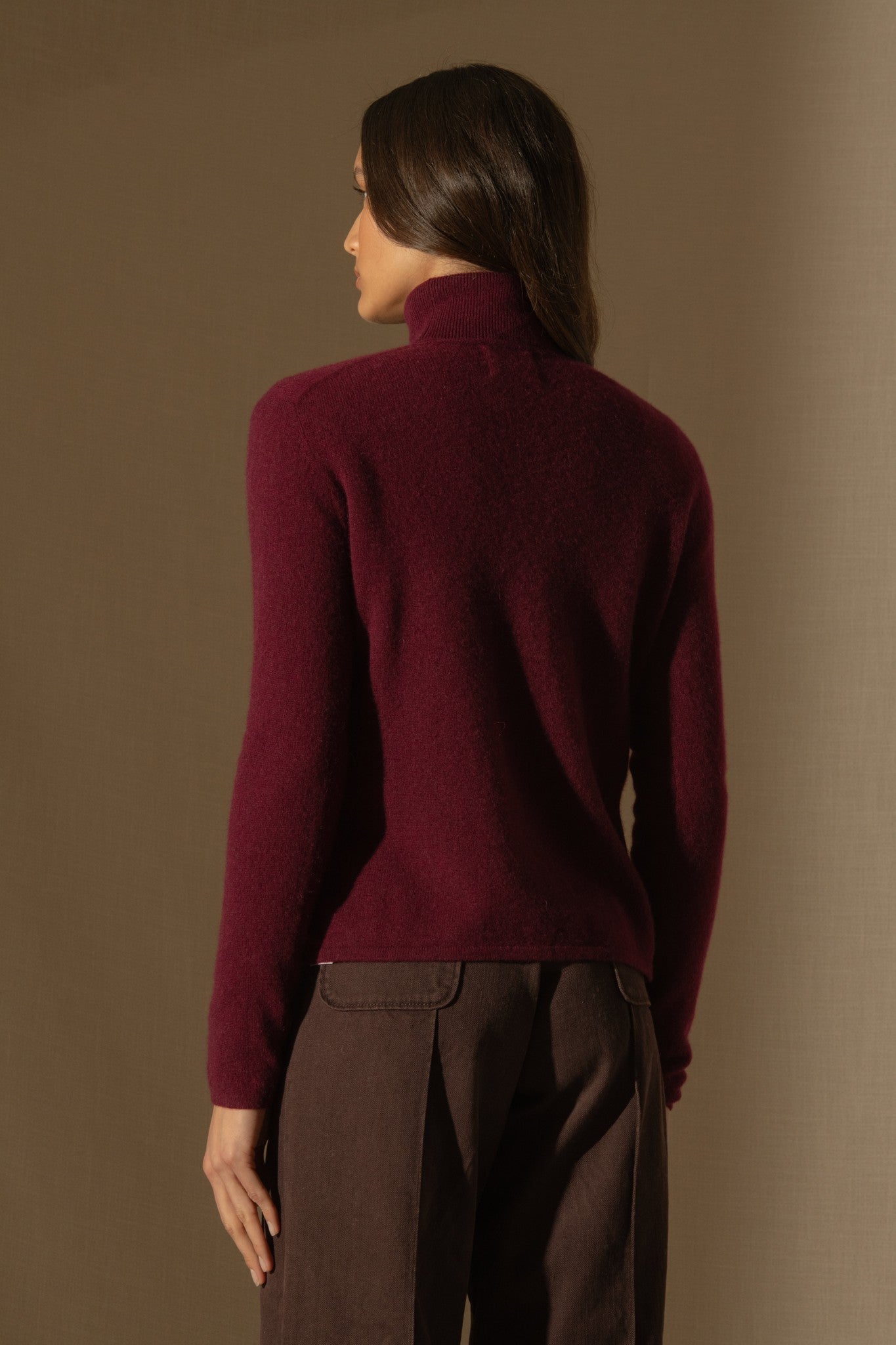 paige cardigan col v bordeaux 100% cachemire