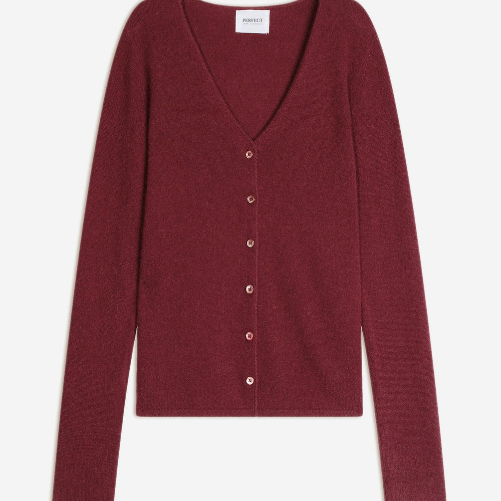 paige cardigan col v cerise 100% cachemire