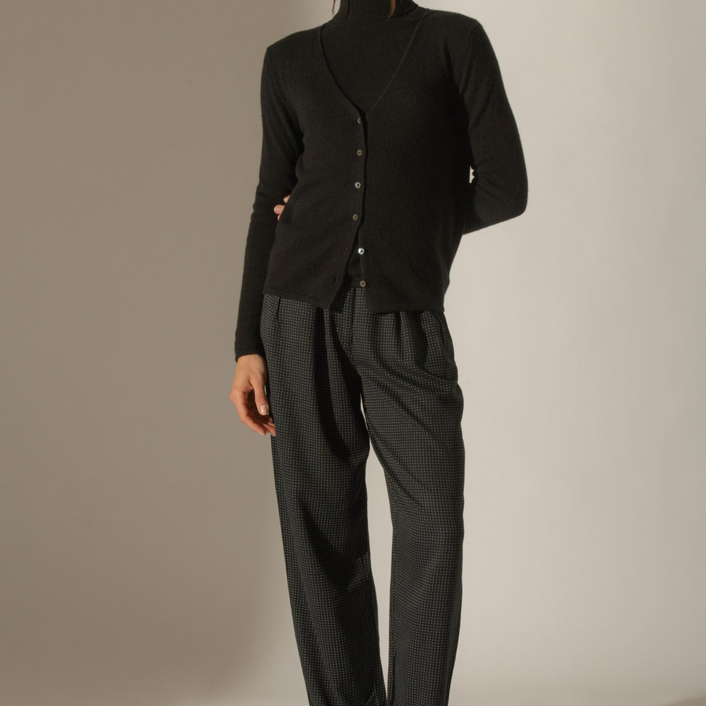 paige cardigan col v noir 100% cachemire