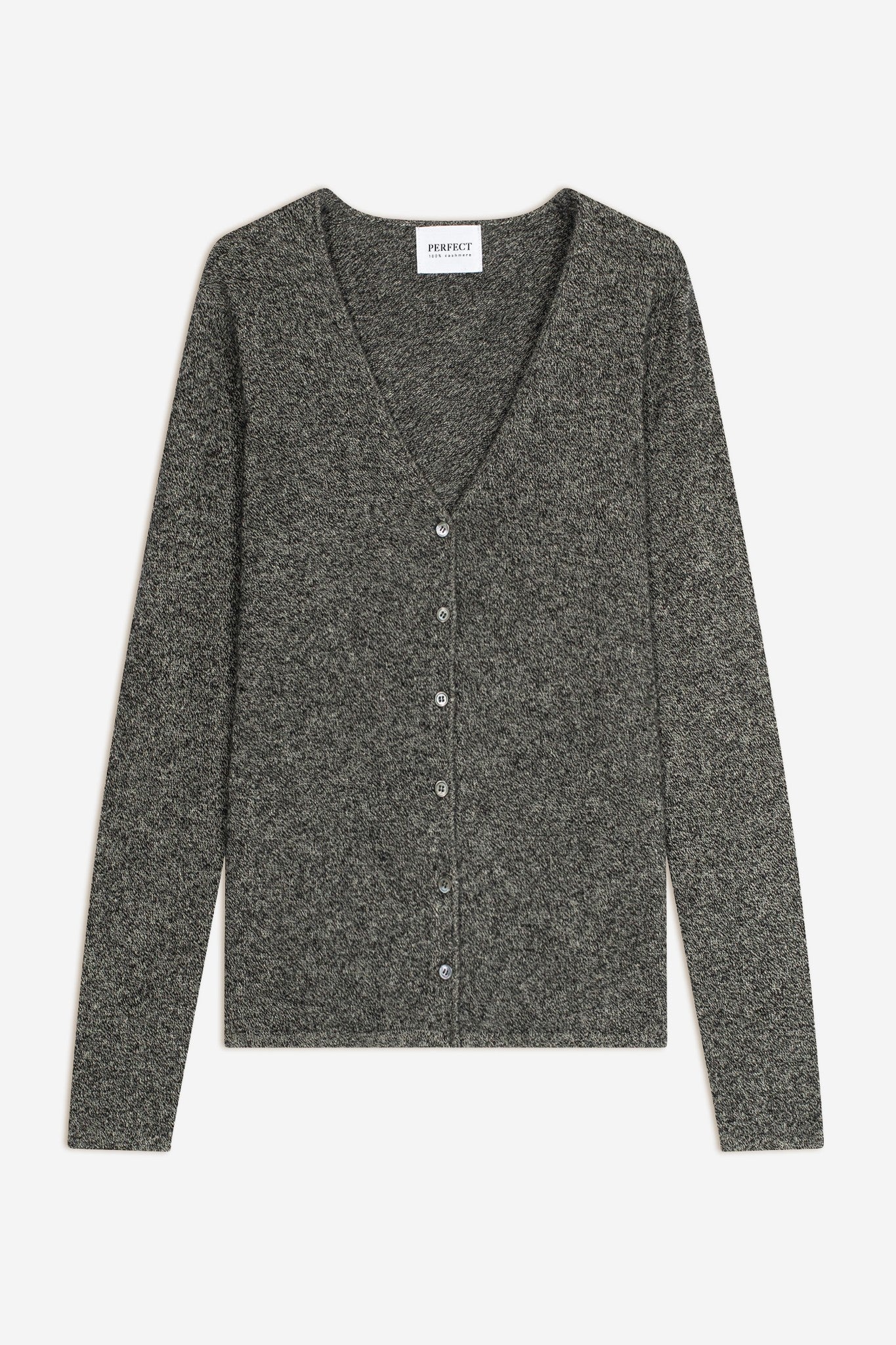 paige cardigan col v noir/blanc 100% cachemire