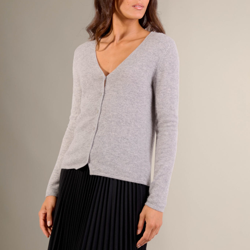 paige cardigan col v nuage chiné 100% cachemire