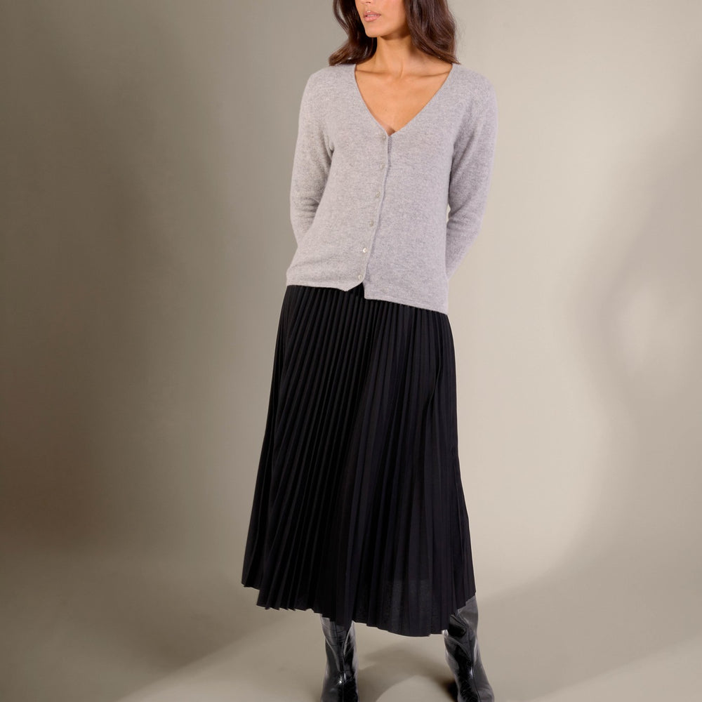 paige cardigan col v nuage chiné 100% cachemire