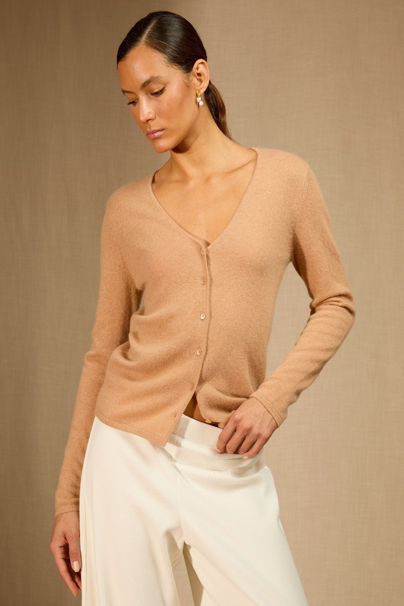 paige cardigan col v sahara 100% cachemire