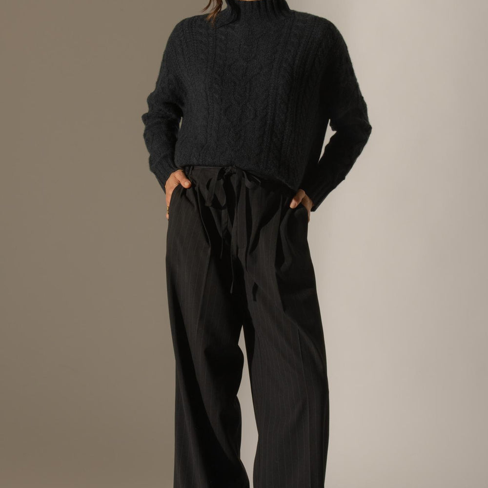 PEMALA pull col montant 6 fils caviar 100% cachemire