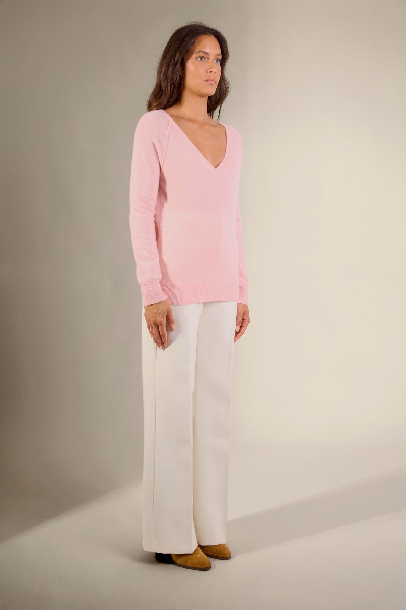 penelope pull col v ballerine 100% cachemire