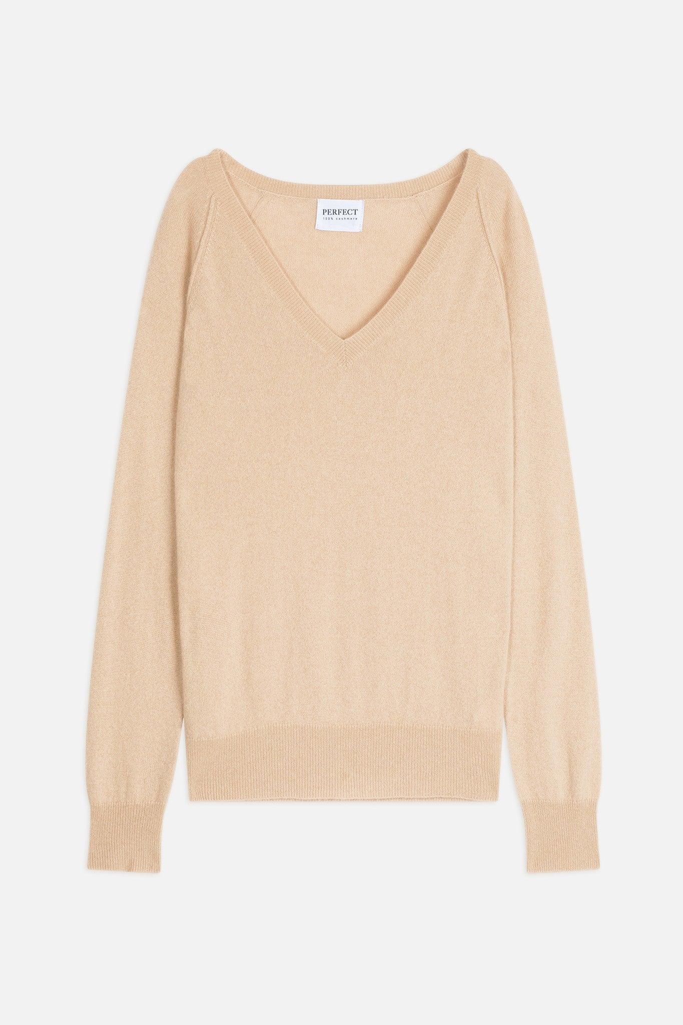 penelope pull col v sable 100% cachemire