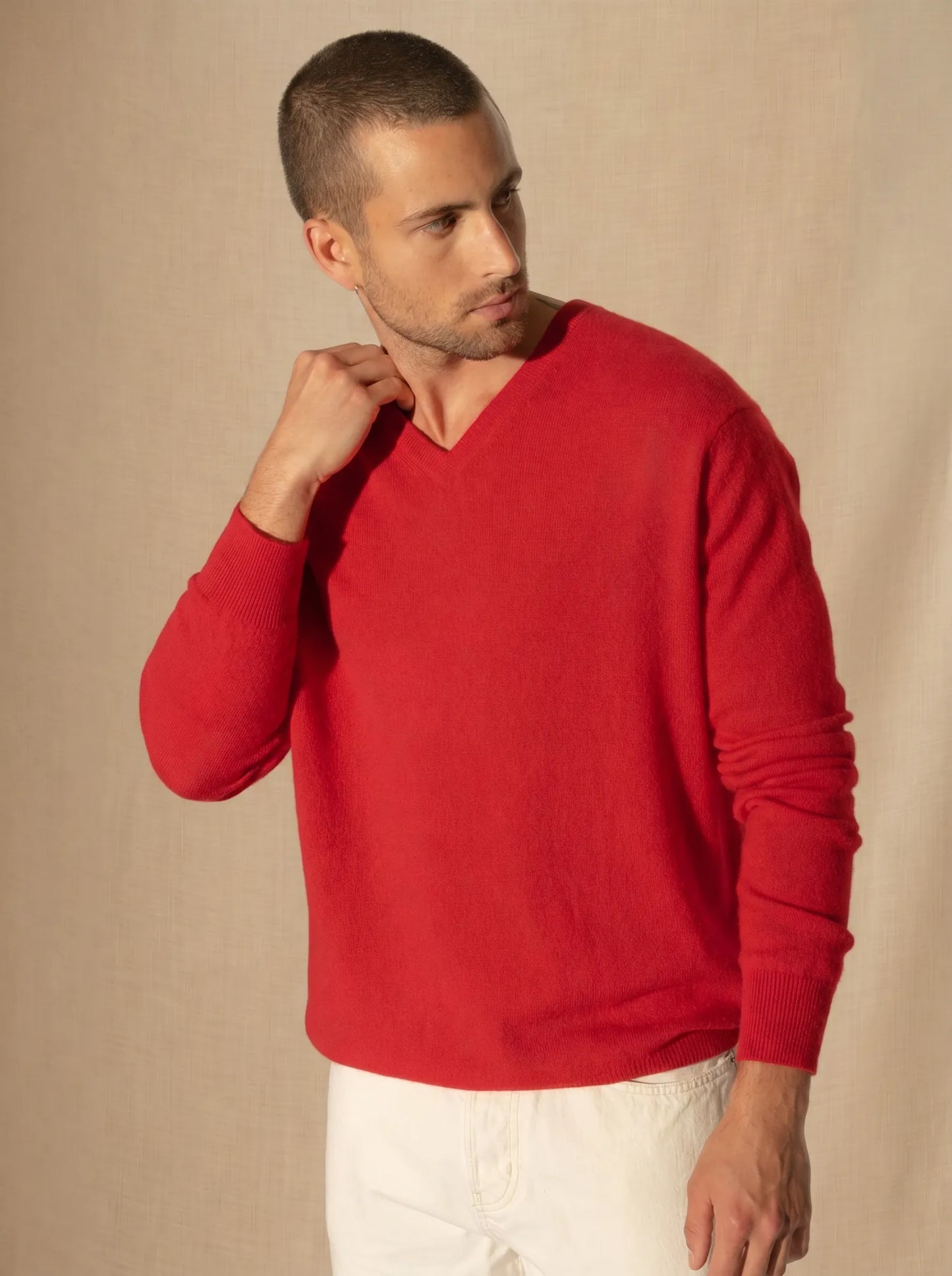 ALEXANDER sweater v-neck red