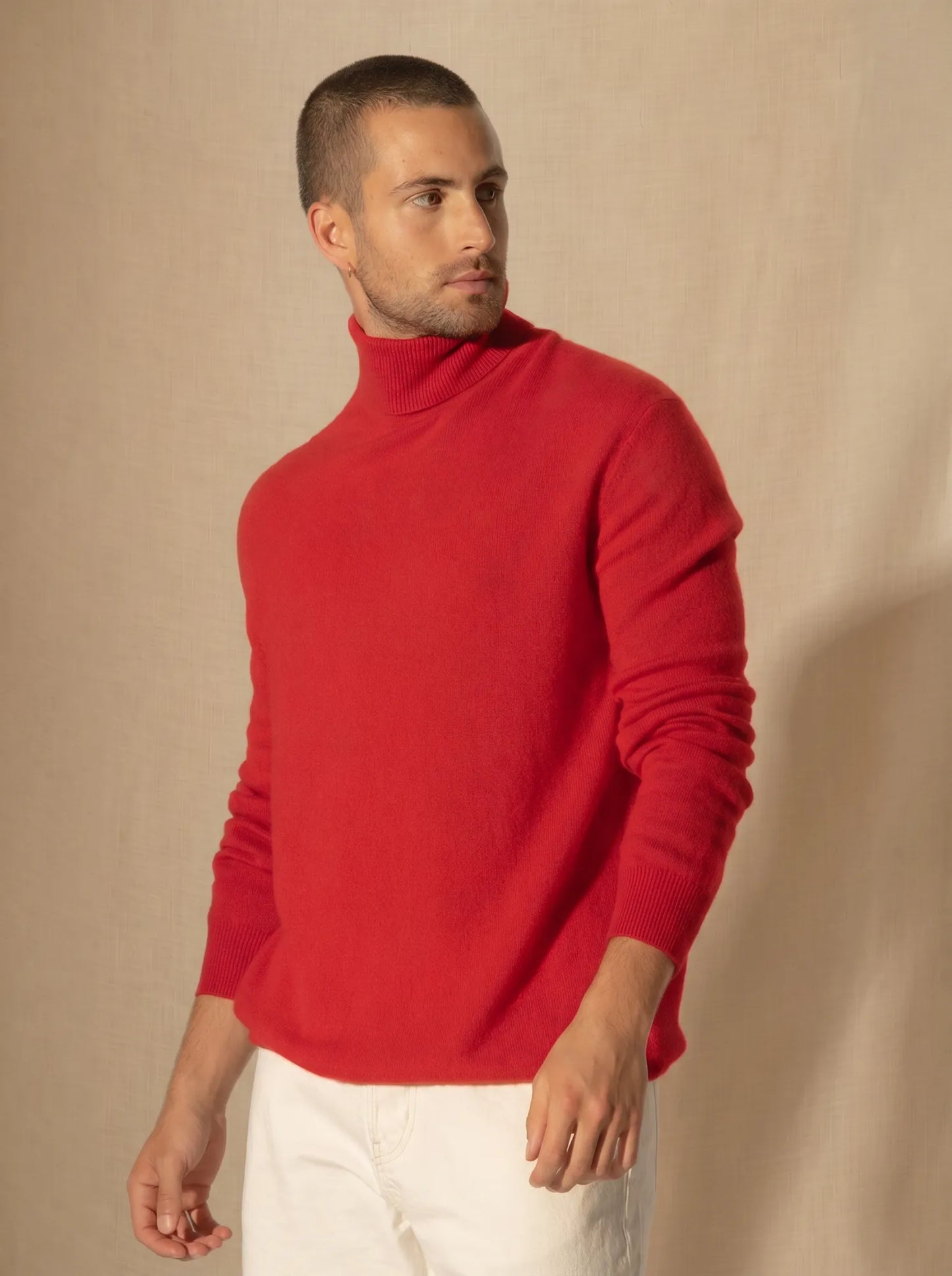 TREVOR pullover rollkragen rot