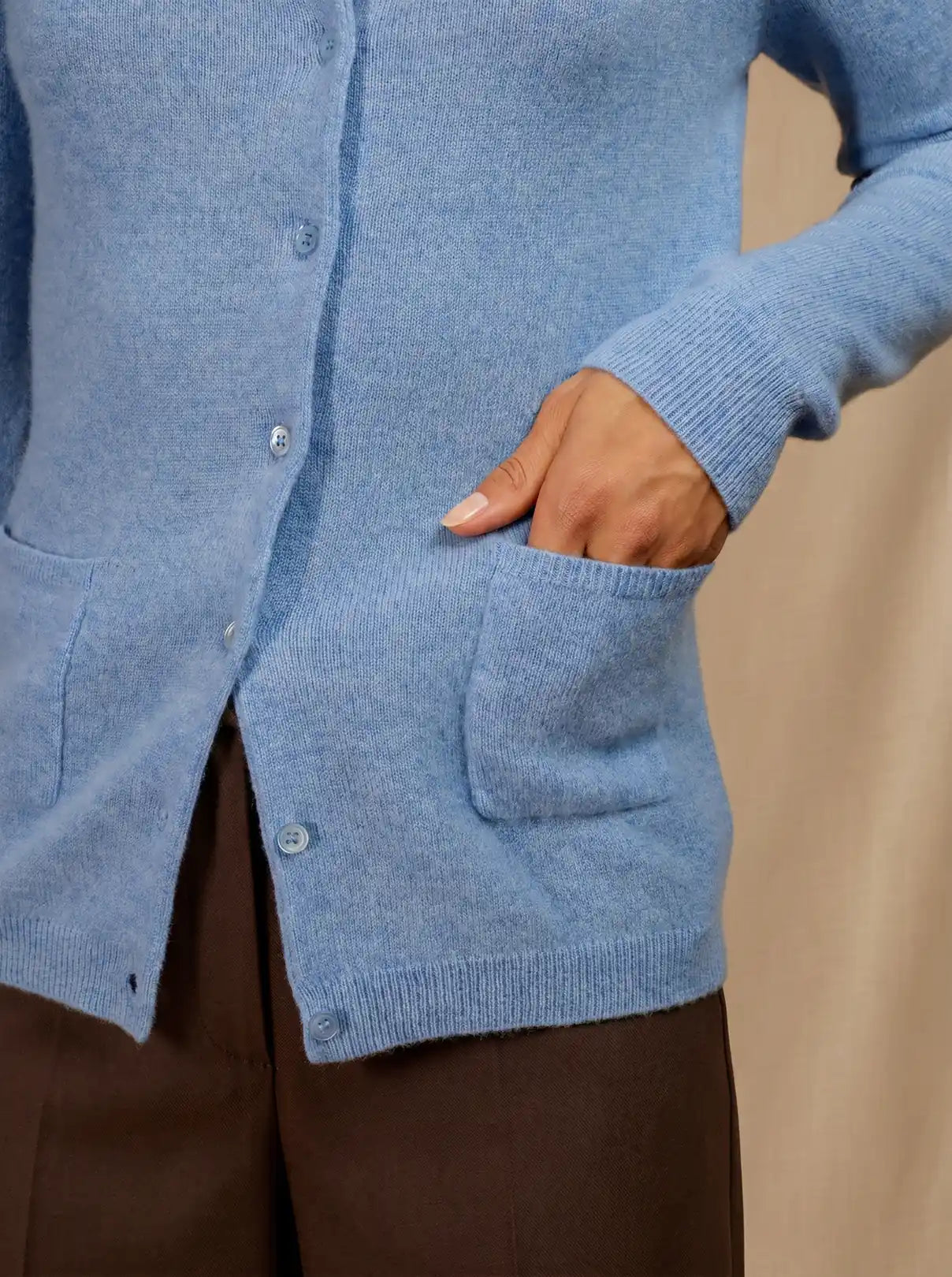 AMY cardigan crew neck sky