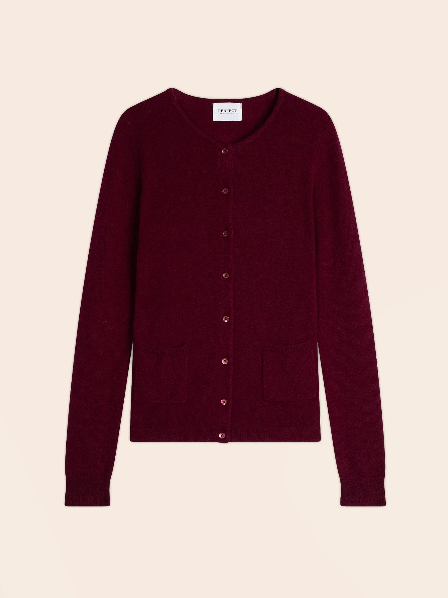AMY cardigan crew neck burgundy