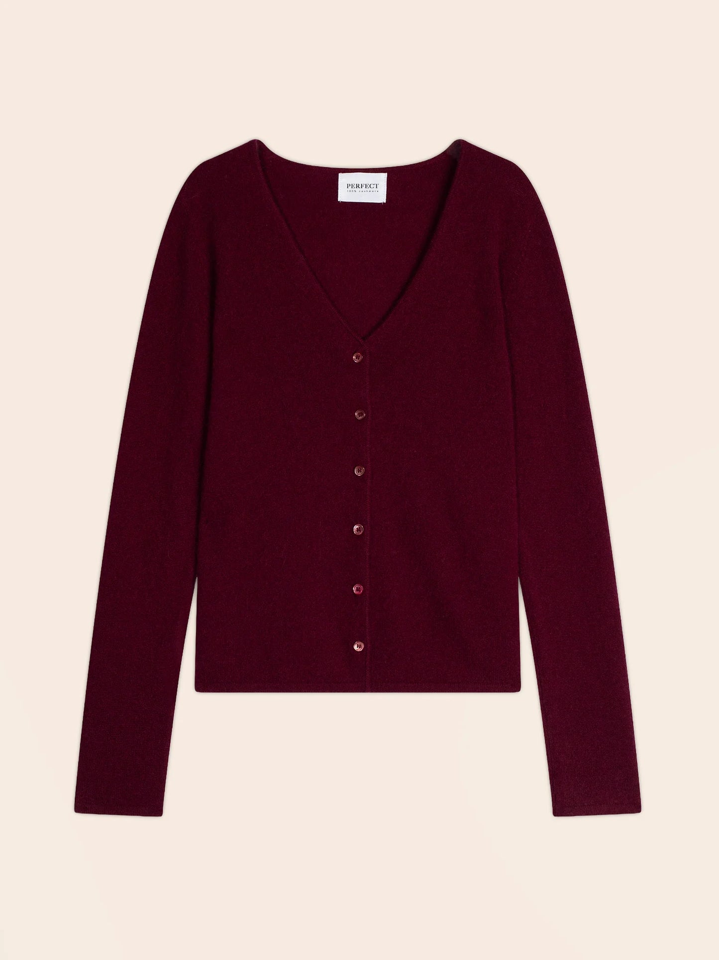 PAIGE strickjacke v-ausschnitt bordeaux