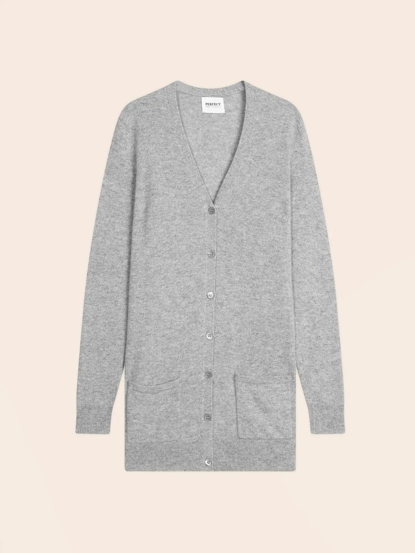 PEARL strickjacke v-ausschnitt wolke meliert