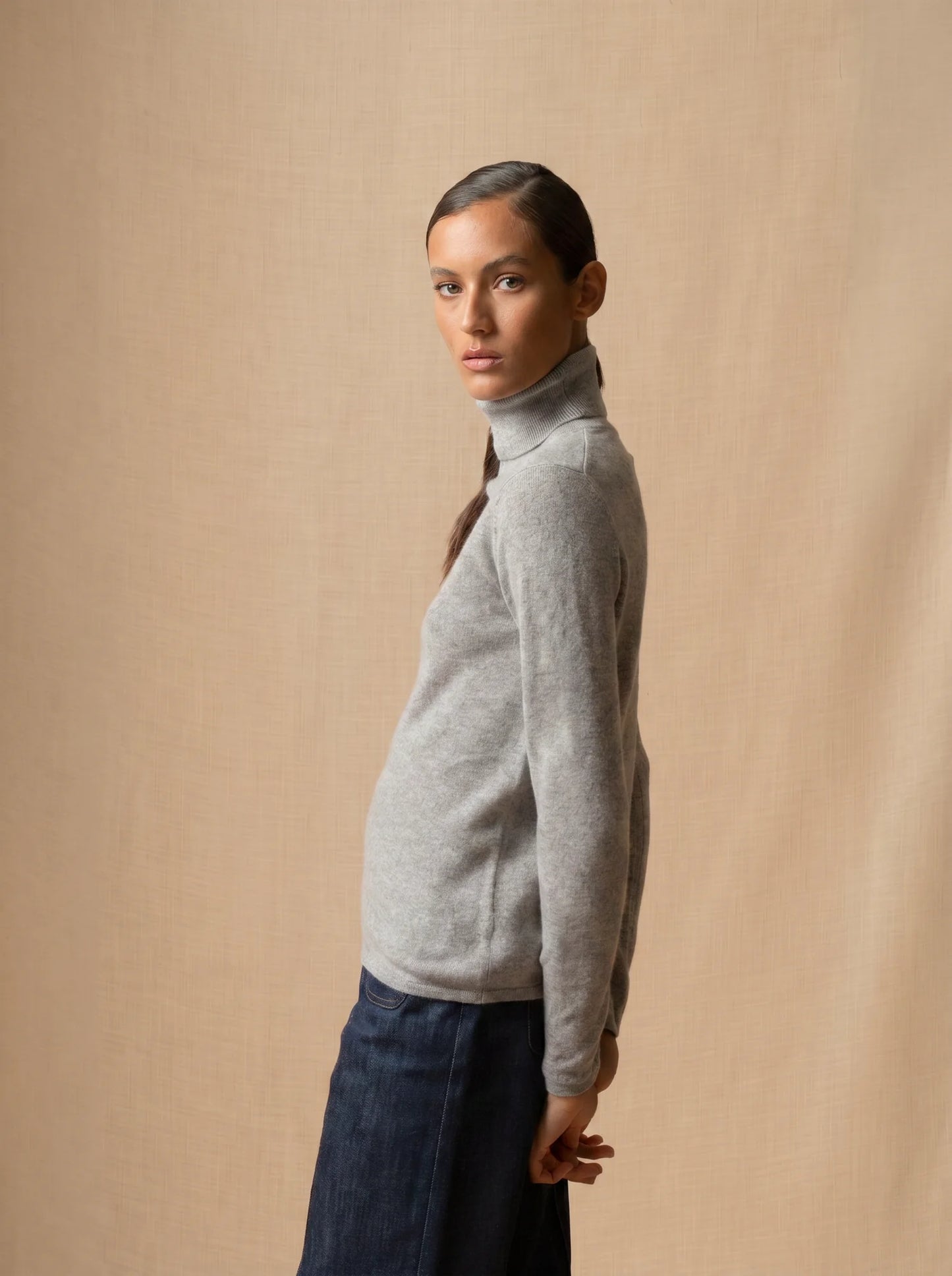 ASHLEY sweater turtleneck heather cloud