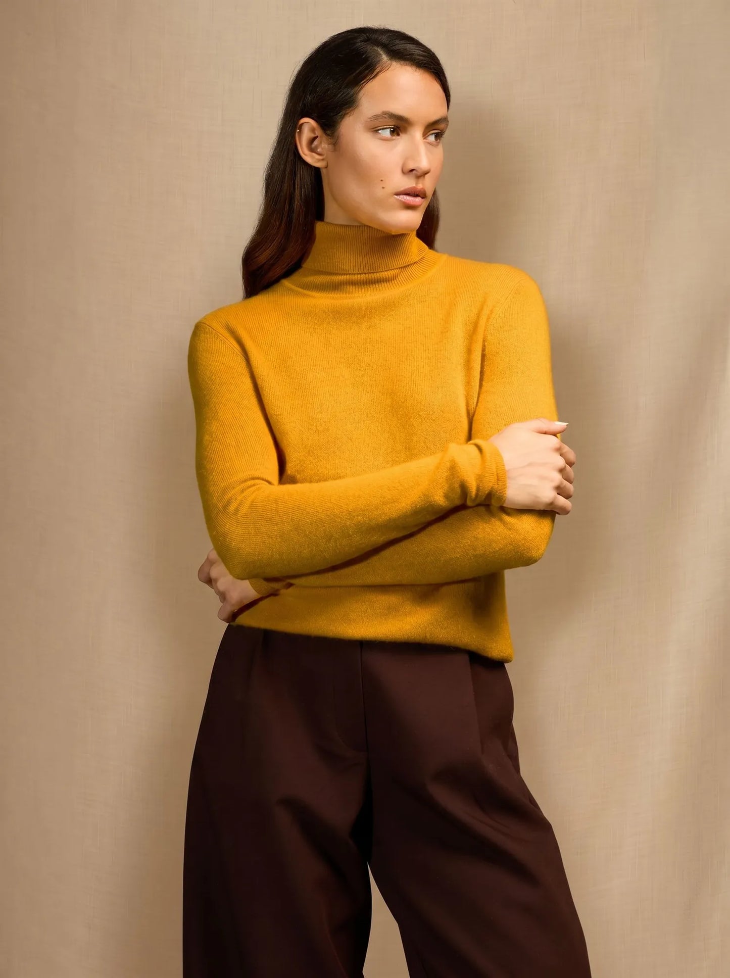 ASHLEY sweater turtleneck turmeric