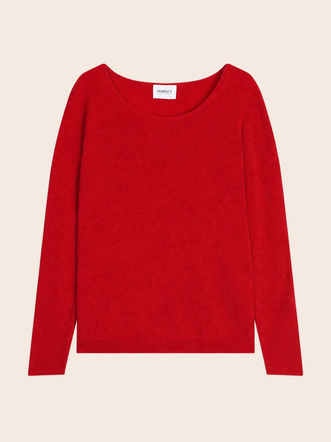 LINDSAY pullover rundhalsausschnitt rot