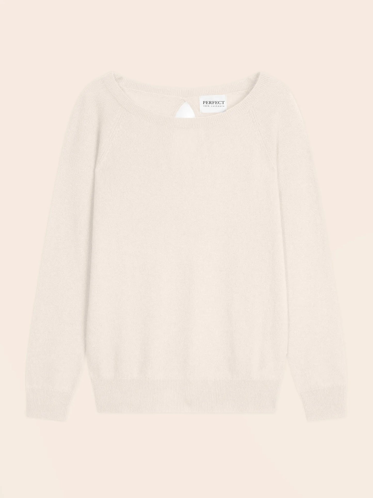 LESLIE pullover u-boot-ausschnitt tropfen hinten elfenbein