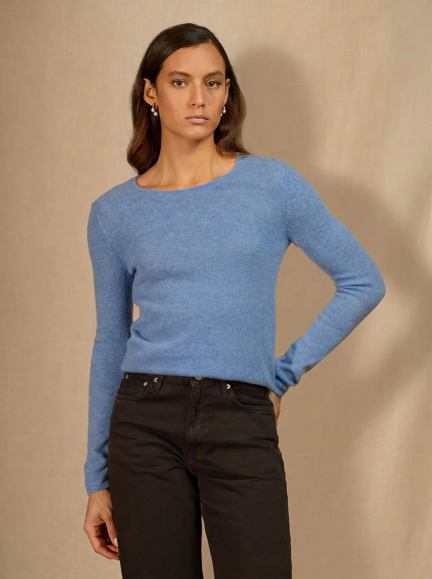 OPRAH sweater crew neck sky