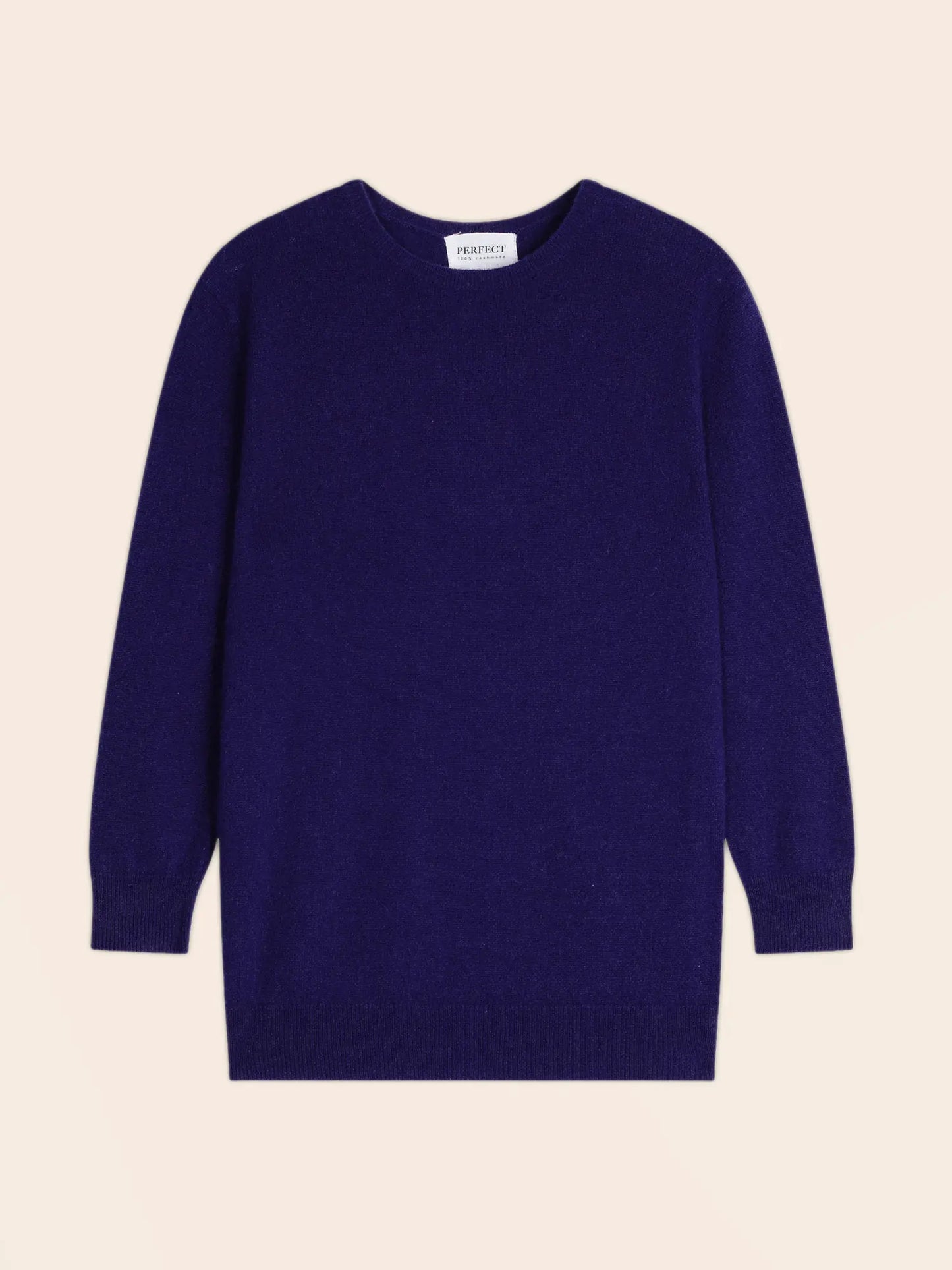 VANESSA pullover rundhalsausschnitt geknöpft hinten violett