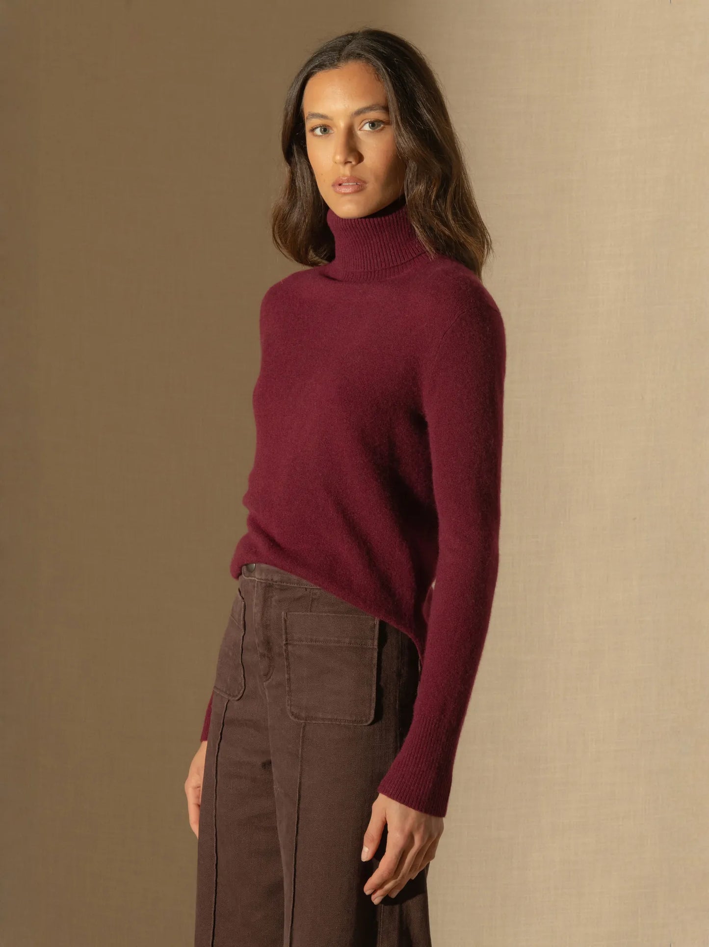 CAM sweater turtleneck burgundy
