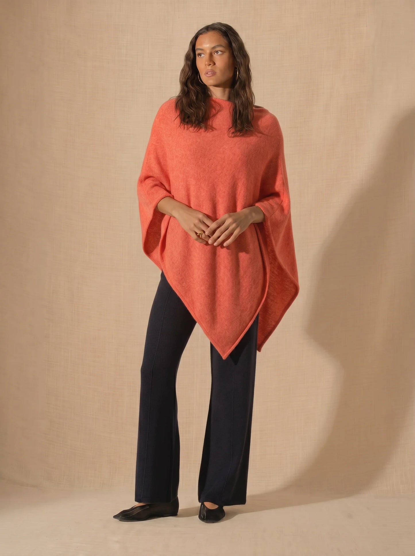 TAMARA poncho heather orange