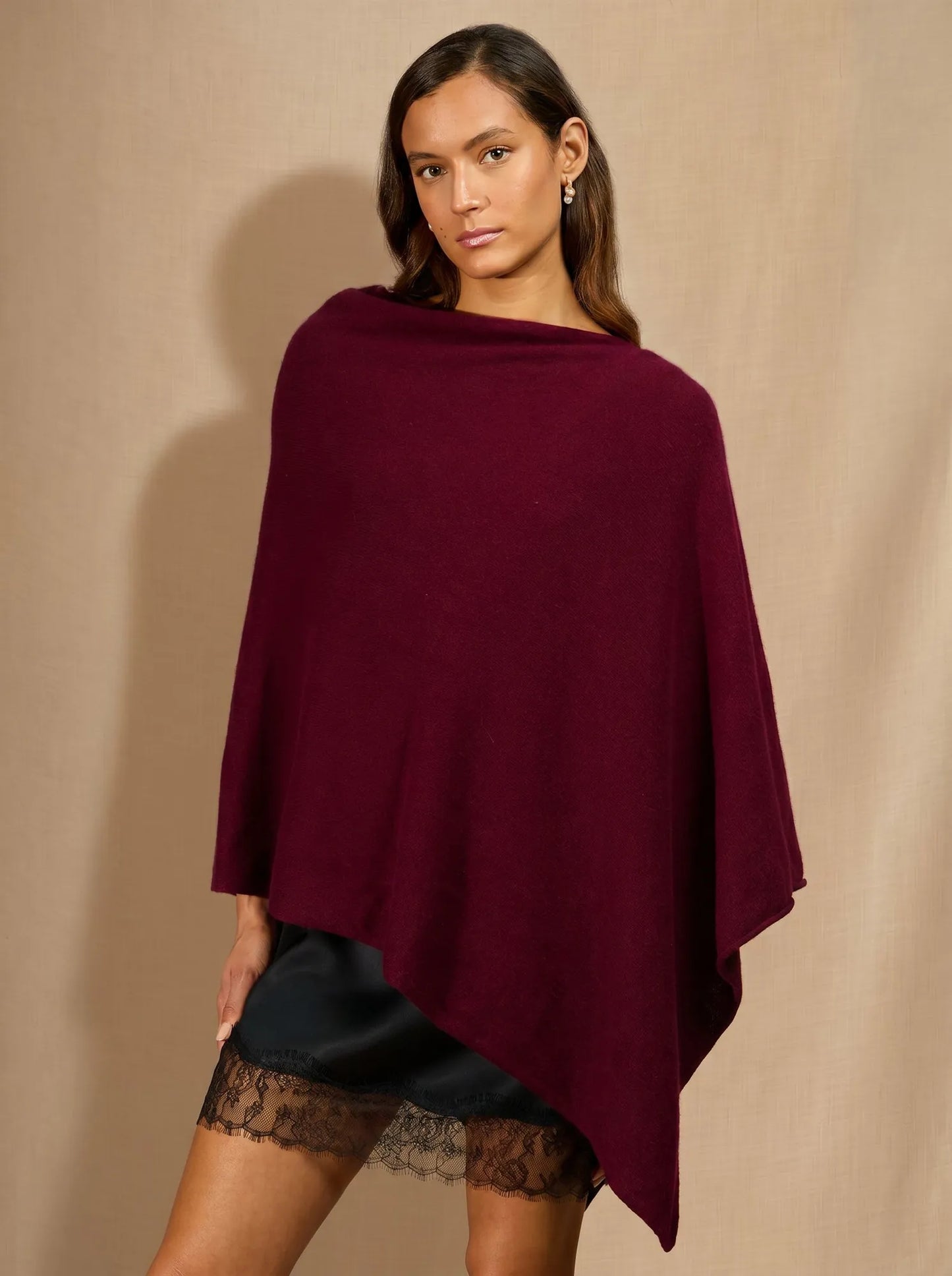 TAMARA poncho burgundy