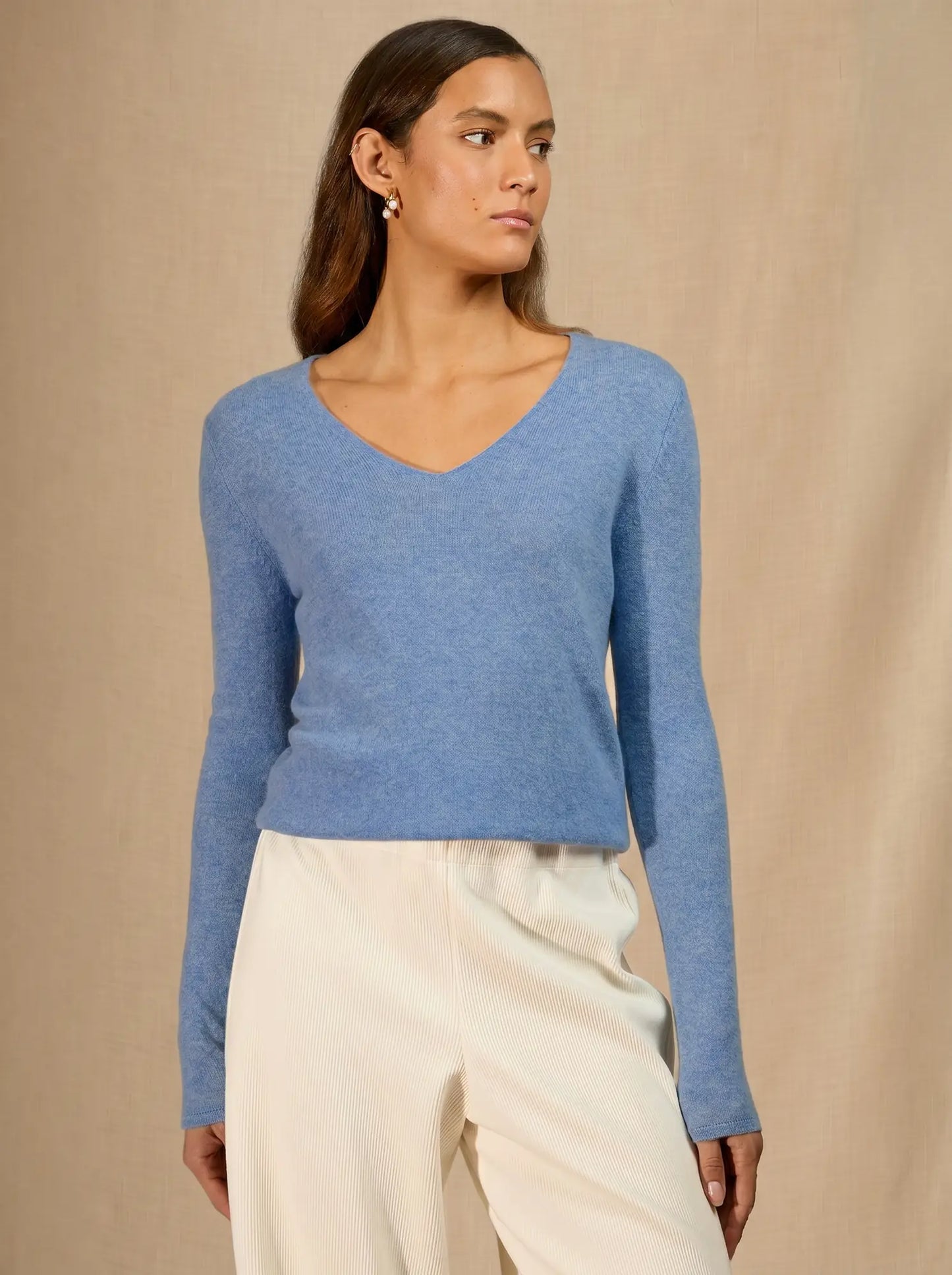 SHANNON sweater v-neck sky