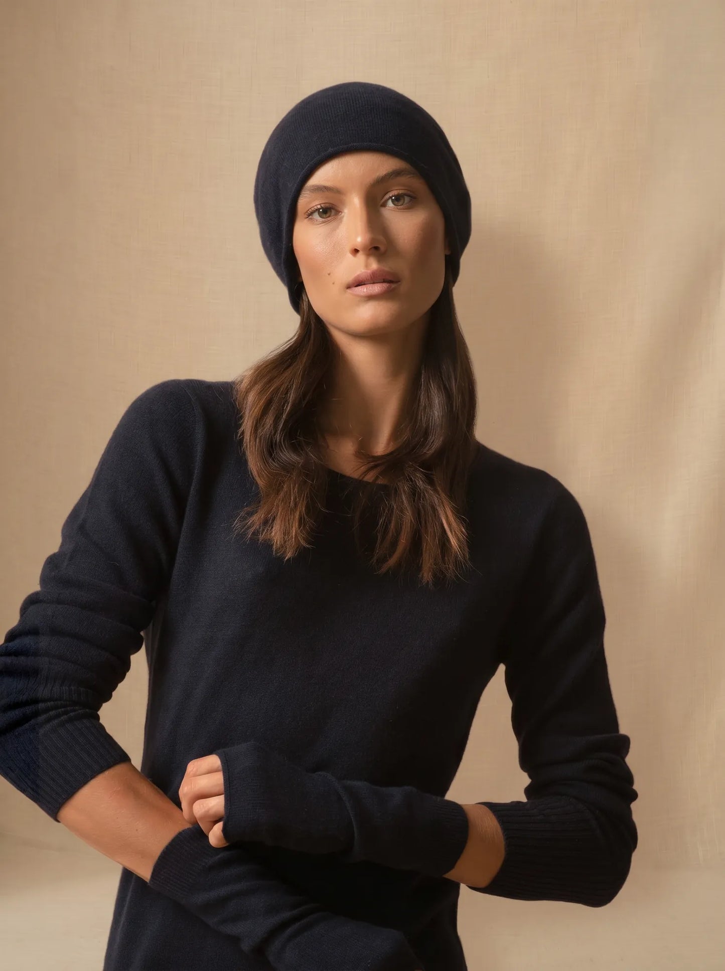 MOLLI kleid rundhalsausschnitt marineblau