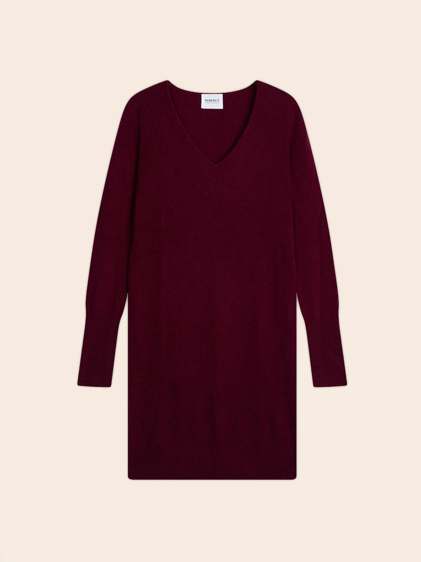 JOY dress v-neck burgundy
