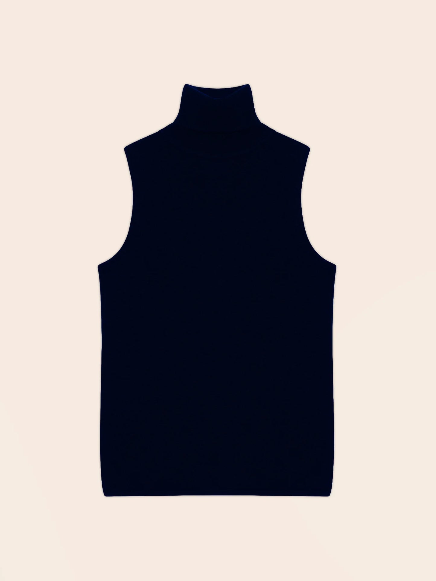 MARY sweater turtleneck sleeveless navy