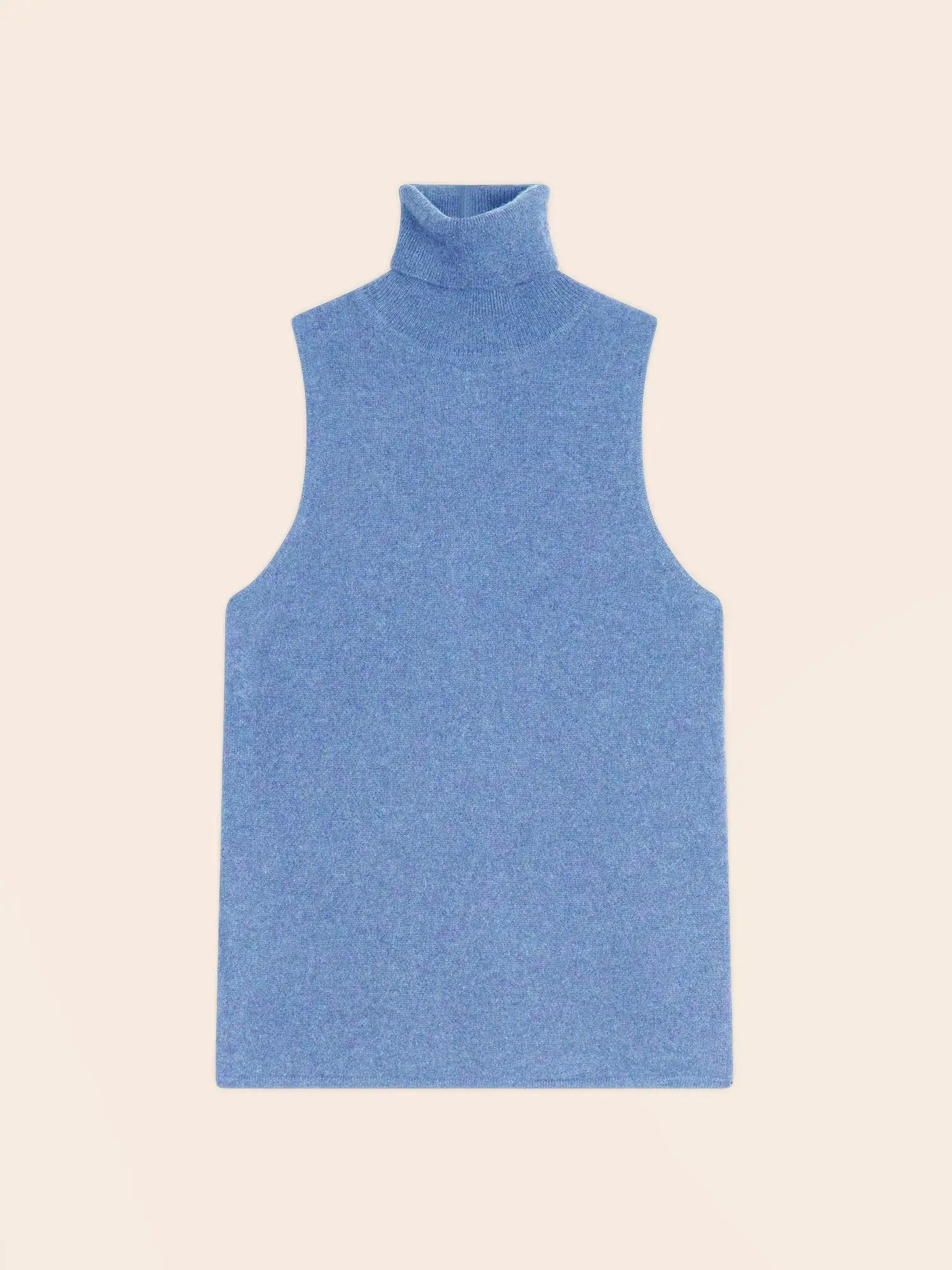 MARY sweater turtleneck sleeveless sky