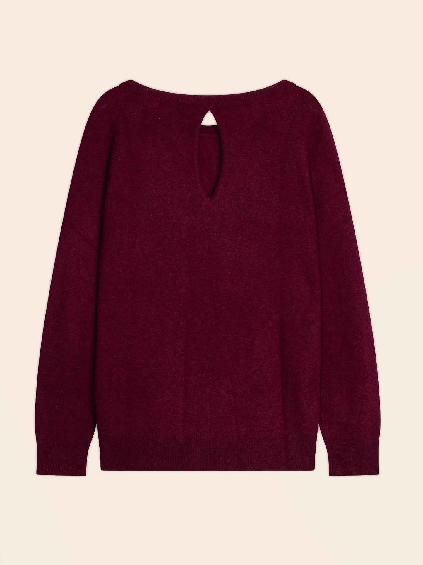 LESLIE pullover u-boot-ausschnitt tropfen hinten bordeaux