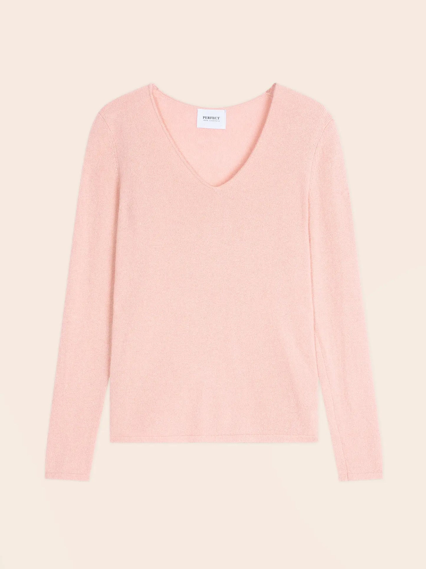 SHANNON sweater v-neck ballet pink