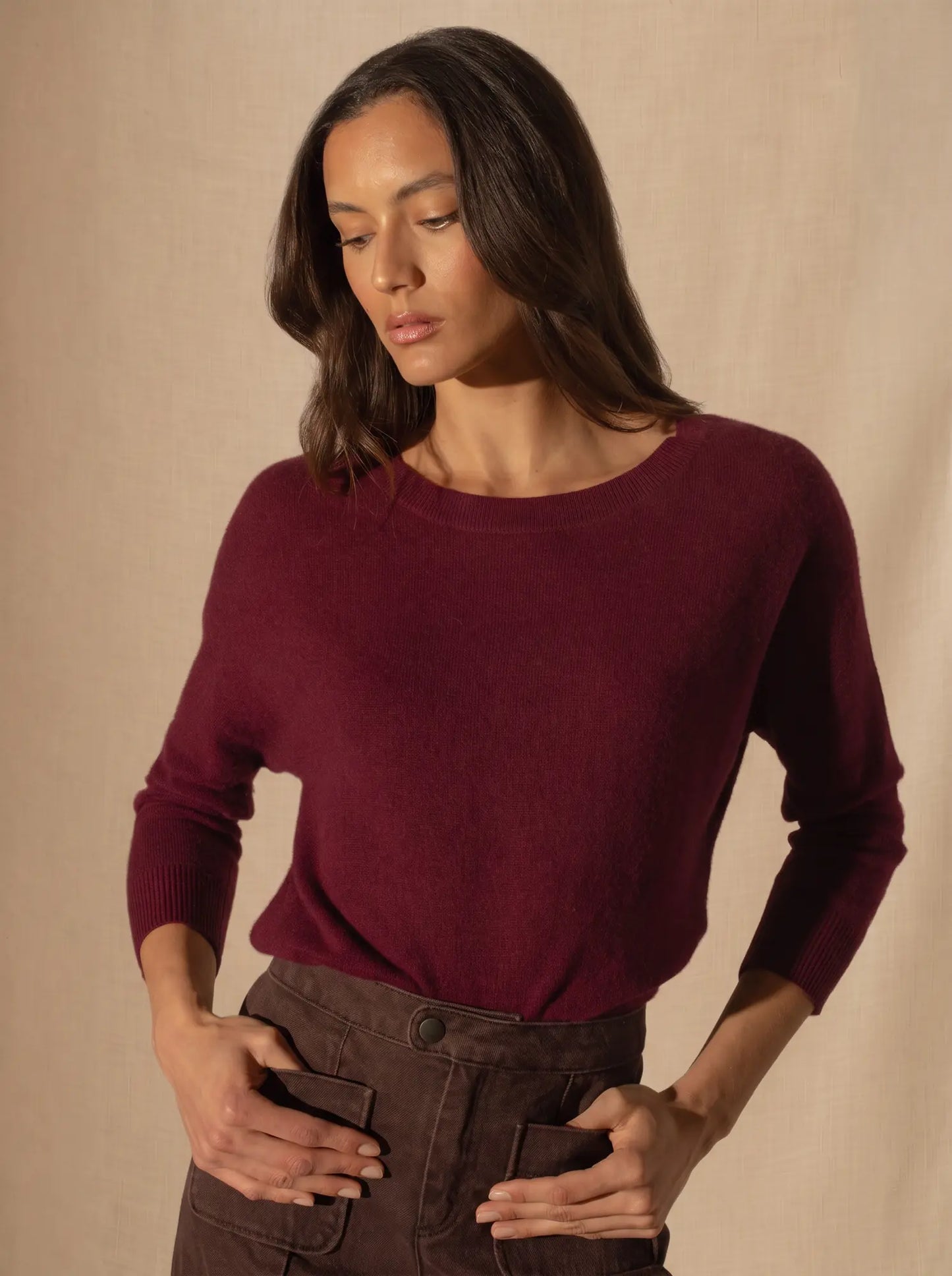 MOLLY pullover chauve souris bordeaux