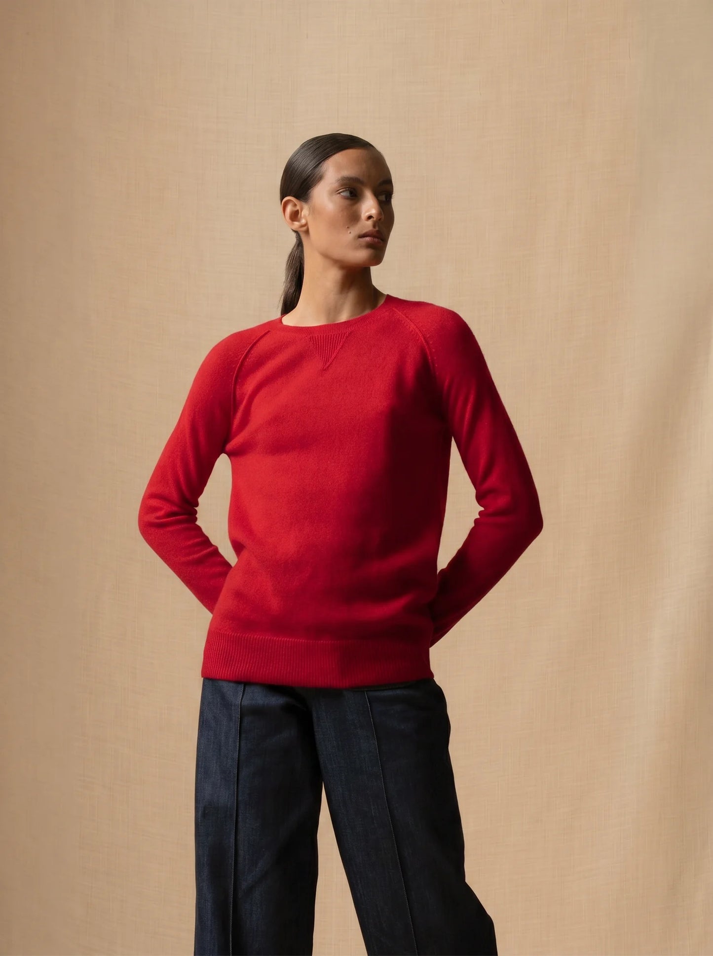 WILMA sweater crew neck red