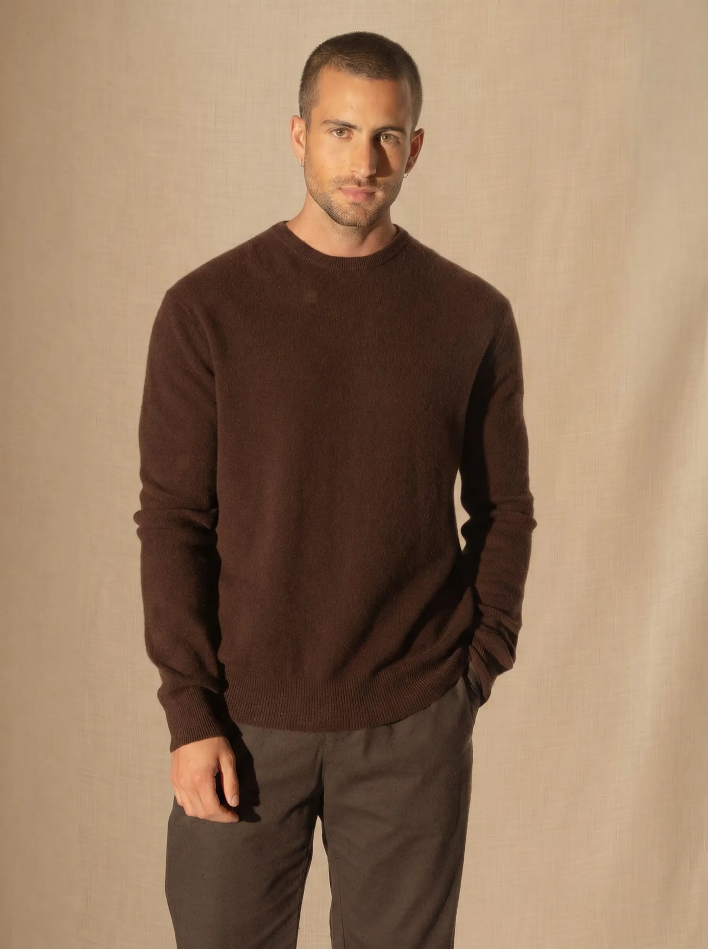 BLAKE sweater crew neck chocolate
