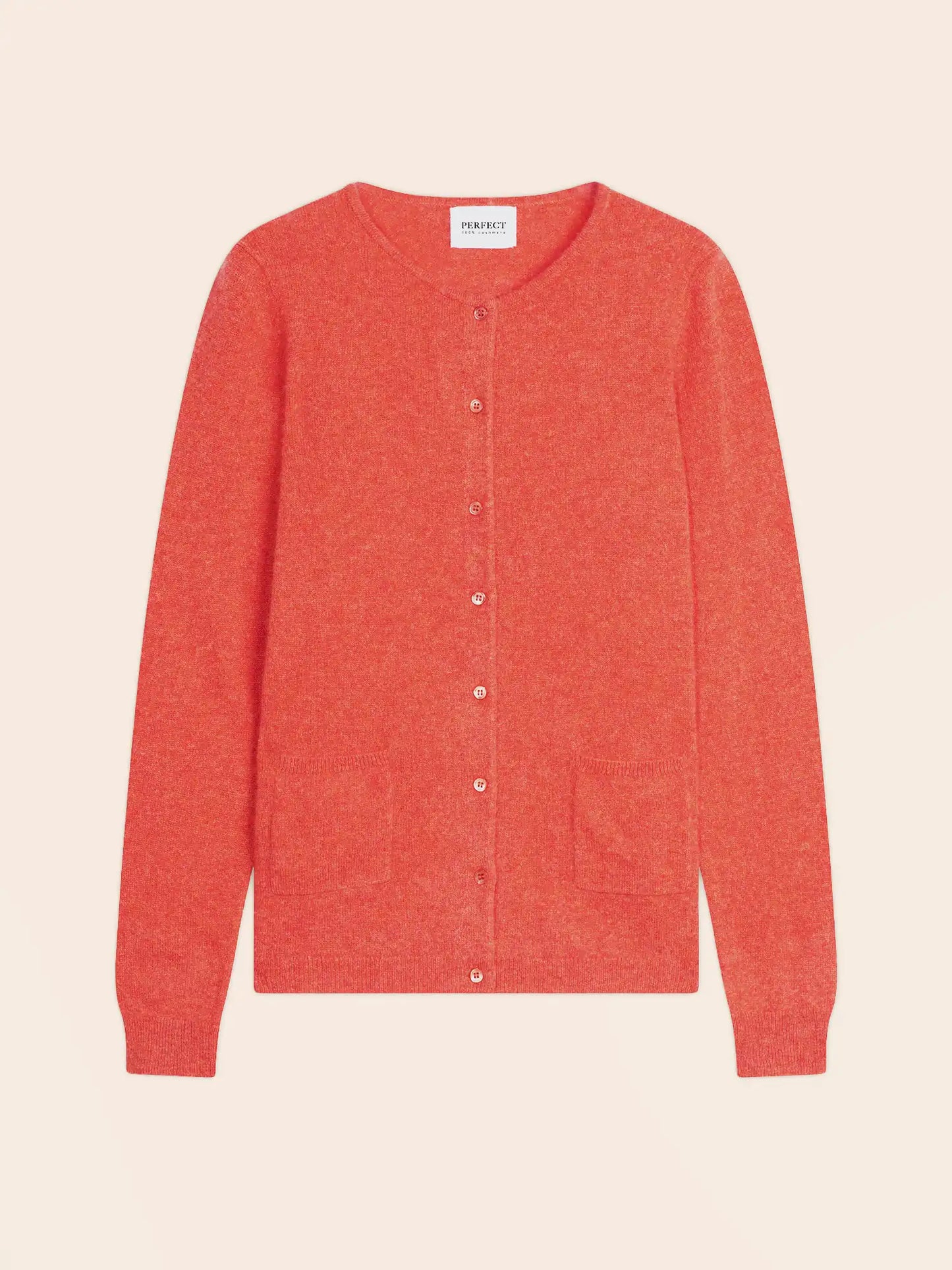 AMY cardigan crew neck heather orange