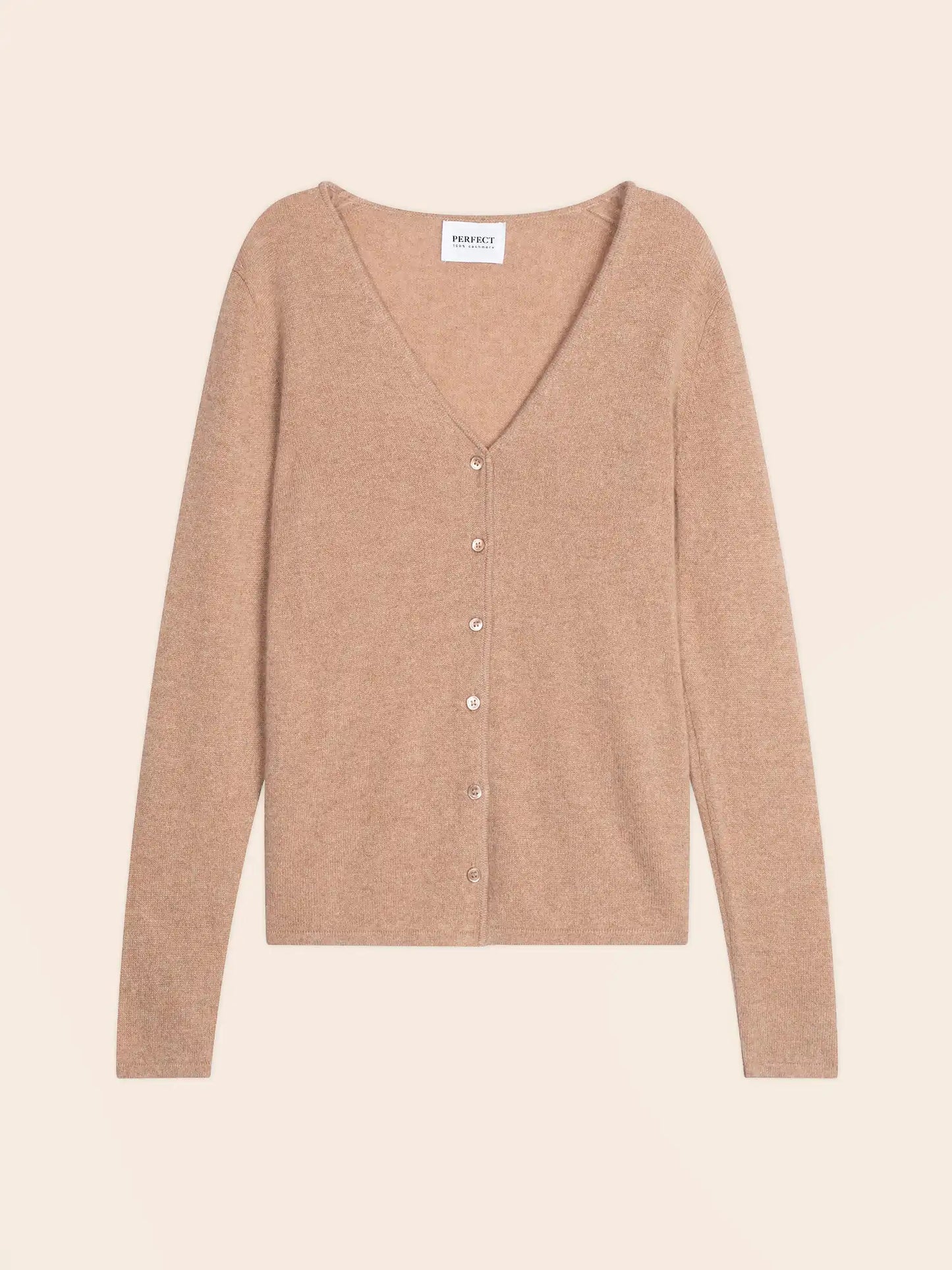PAIGE cardigan v-neck heather camel