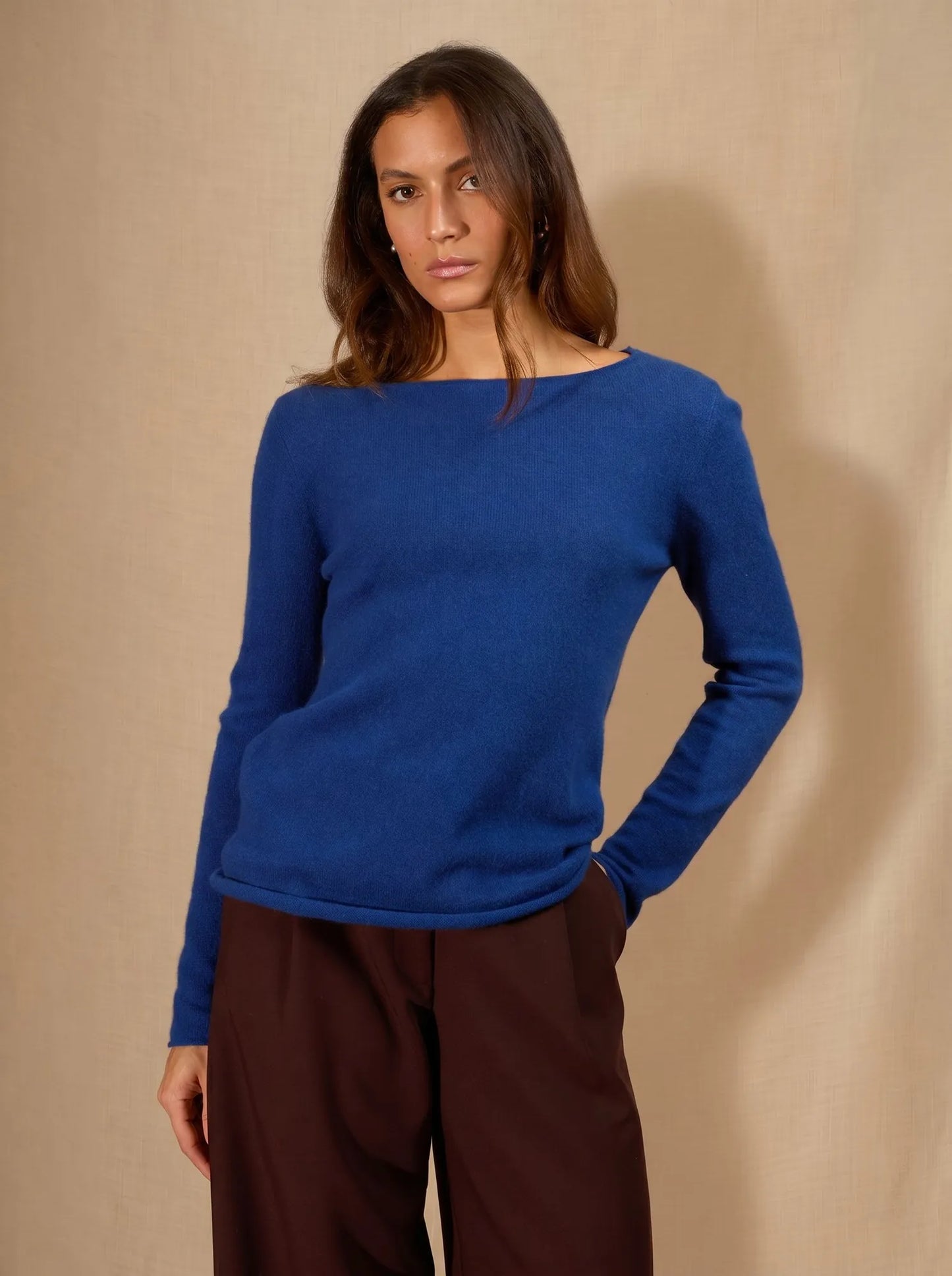 MEGAN pullover u-boot-ausschnitt ultramarin