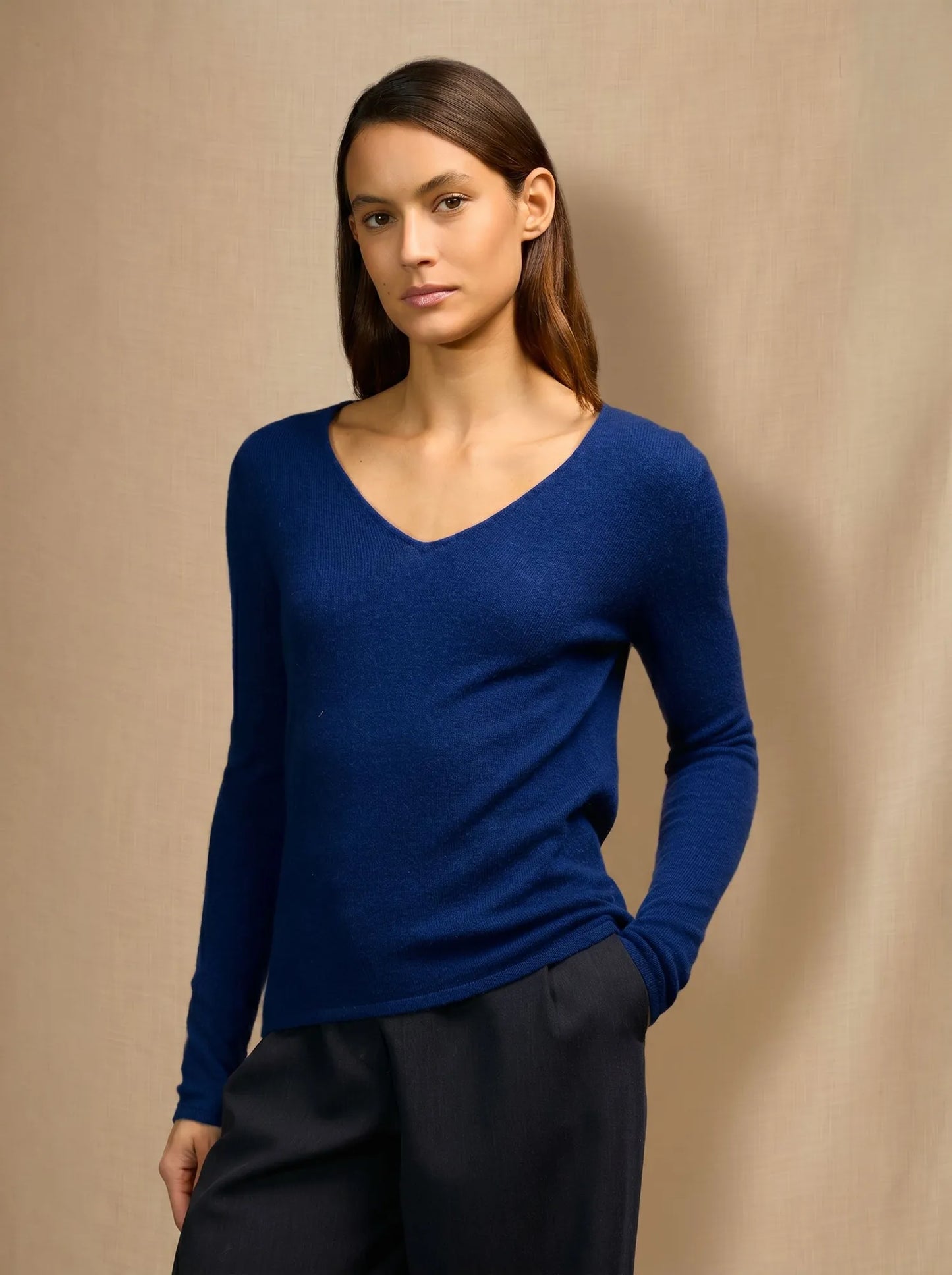 SHANNON sweater v-neck ultramarine
