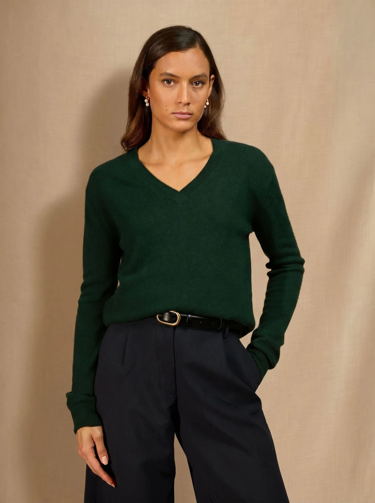 KALIE sweater v-neck cypress