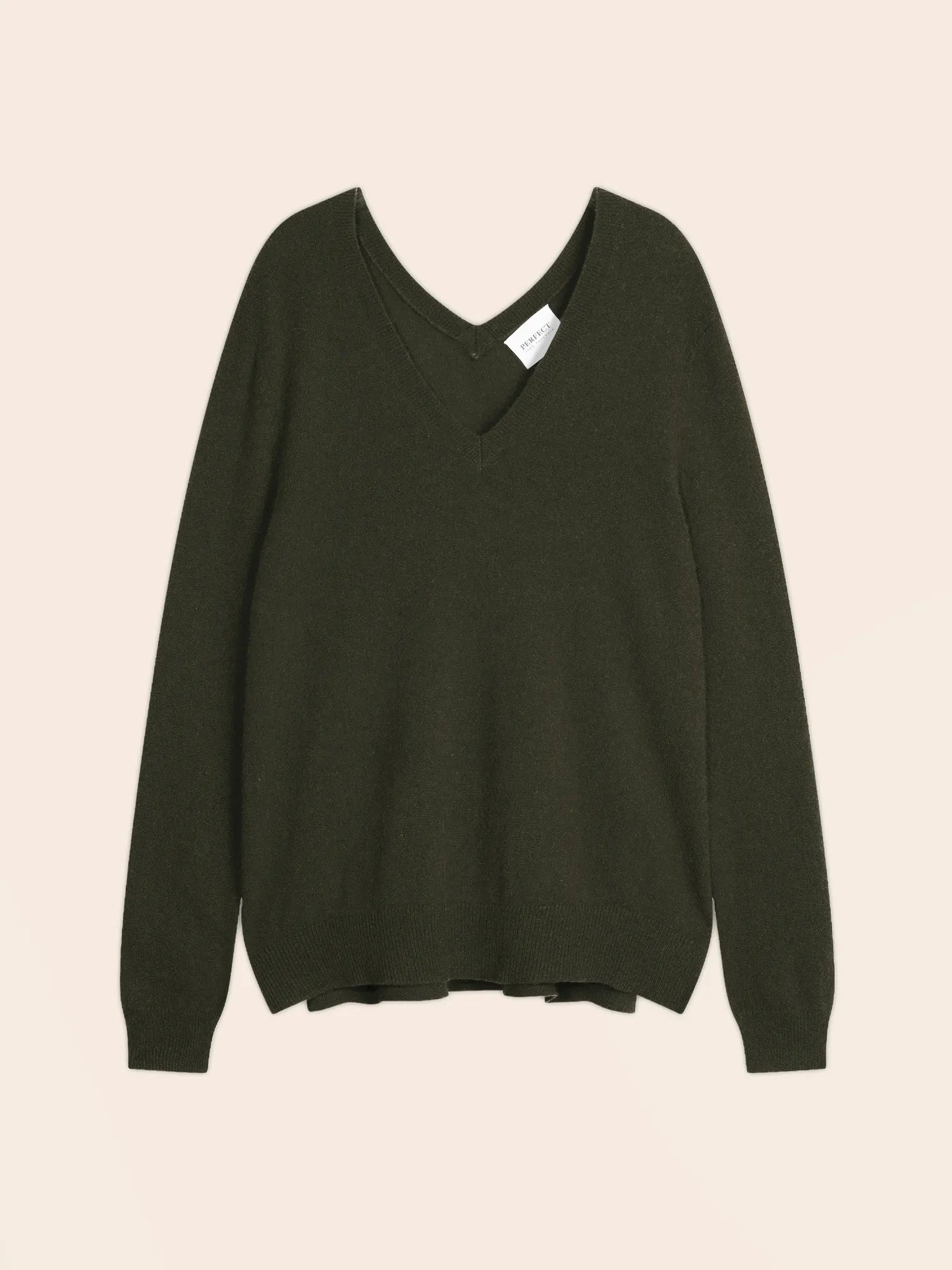 LOVA sweater v-neck devant and dos khaki
